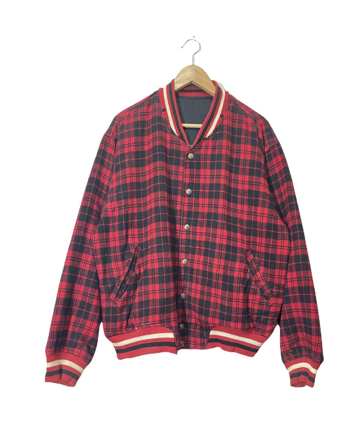 Vintage VINTAGE ATELIER SAB REVERSIBLE VARSITY JACKET Size US L / EU 52-54 / 3 - 1 Thumbnail