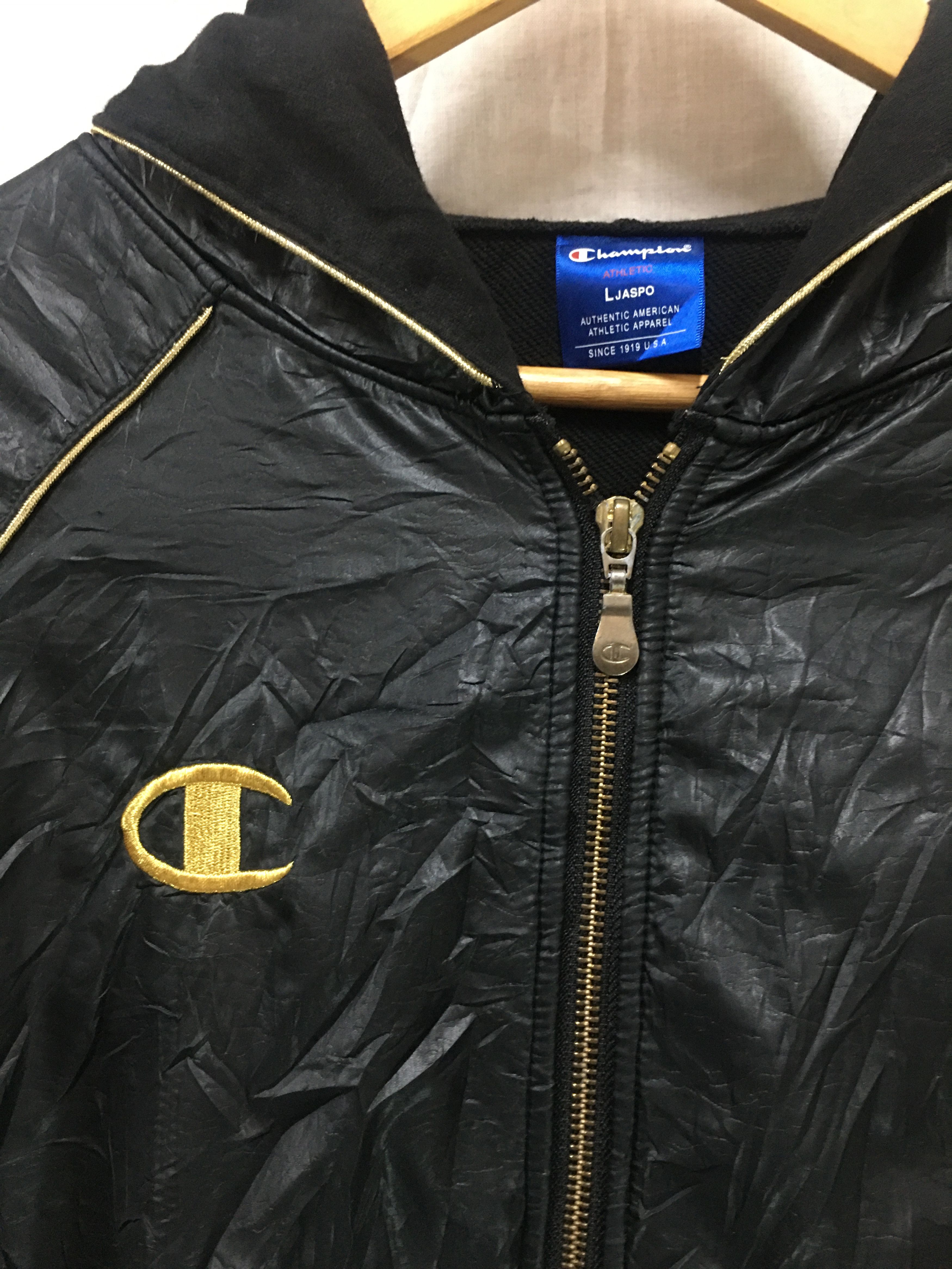 Clothing Champion Hoodie Gold And Black Vintage Champion Gold Big