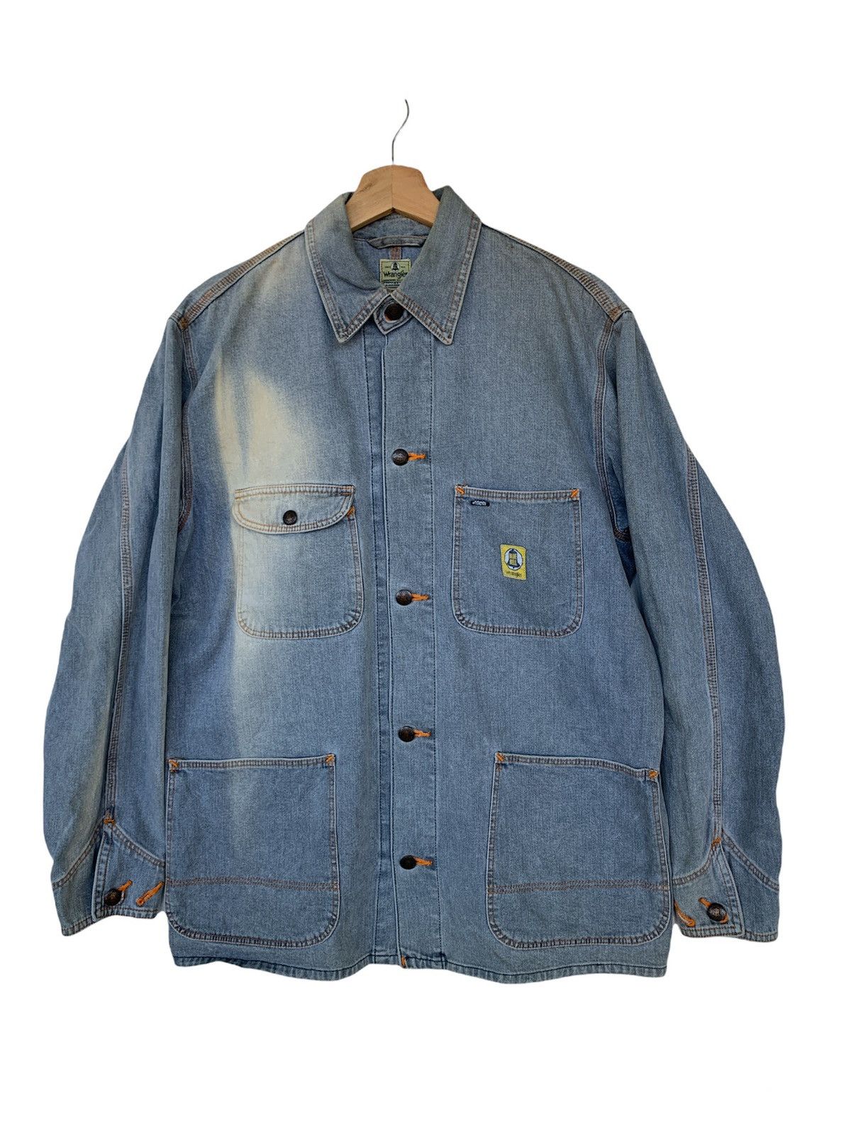 Vintage Vintage Wrangler Blue Bell Workwear Sun Faded Jacket Size US M / EU 48-50 / 2 - 2 Thumbnail