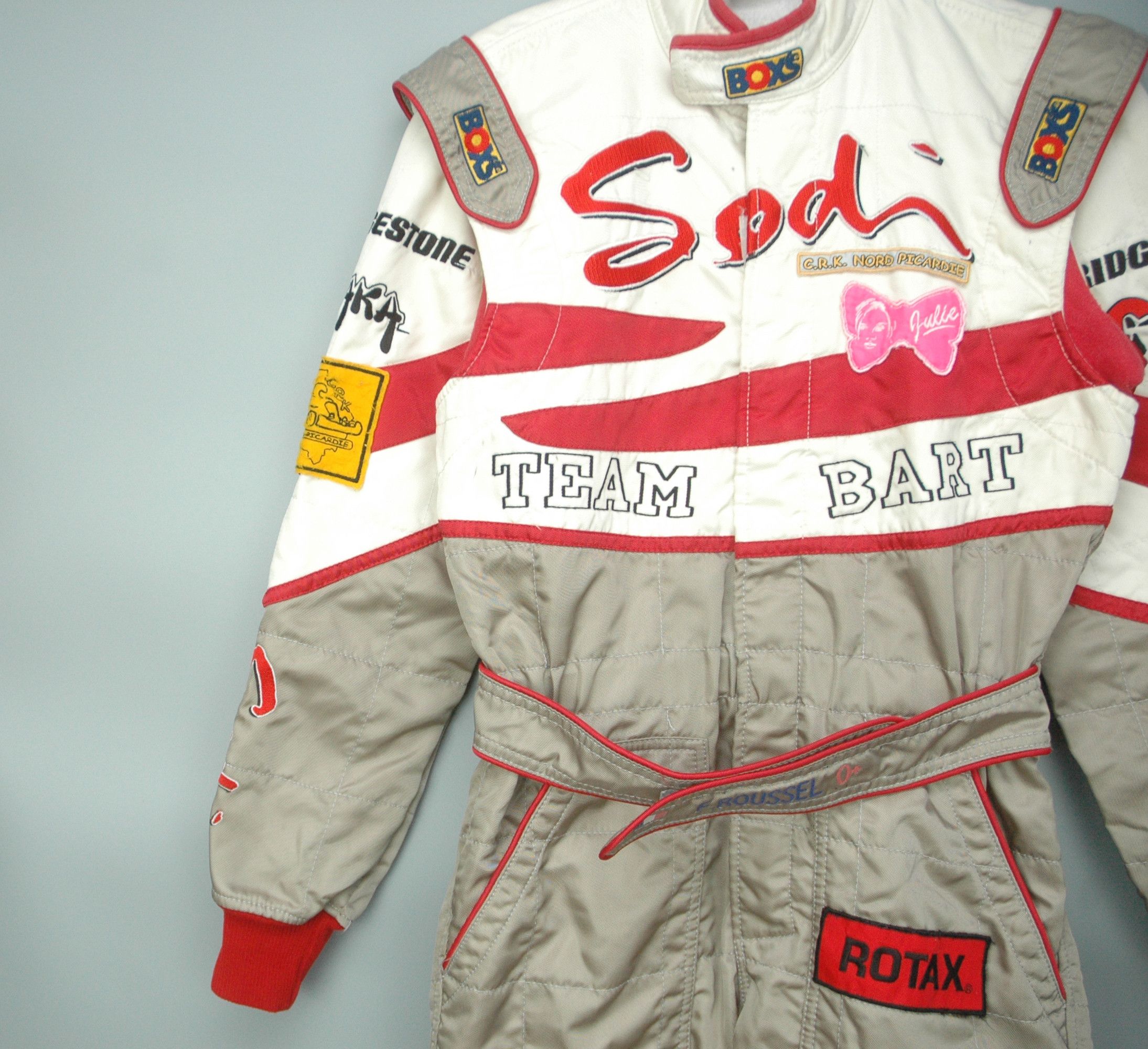 Formula 1 Vintage BOXS Team Bart Racing France Karting Bridgestone Size US 34 / EU 50 - 4 Thumbnail