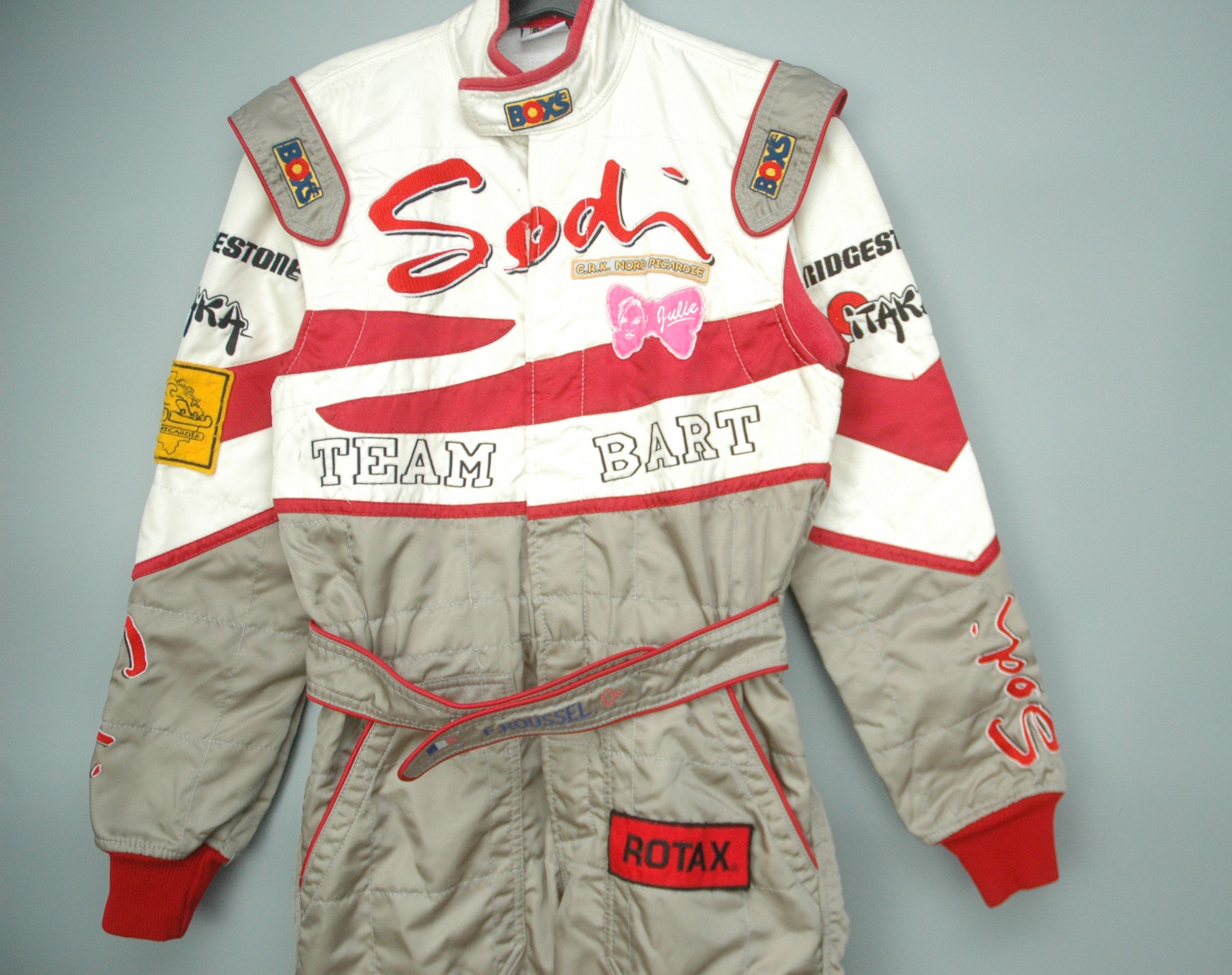 Formula 1 Vintage BOXS Team Bart Racing France Karting Bridgestone Size US 34 / EU 50 - 5 Thumbnail