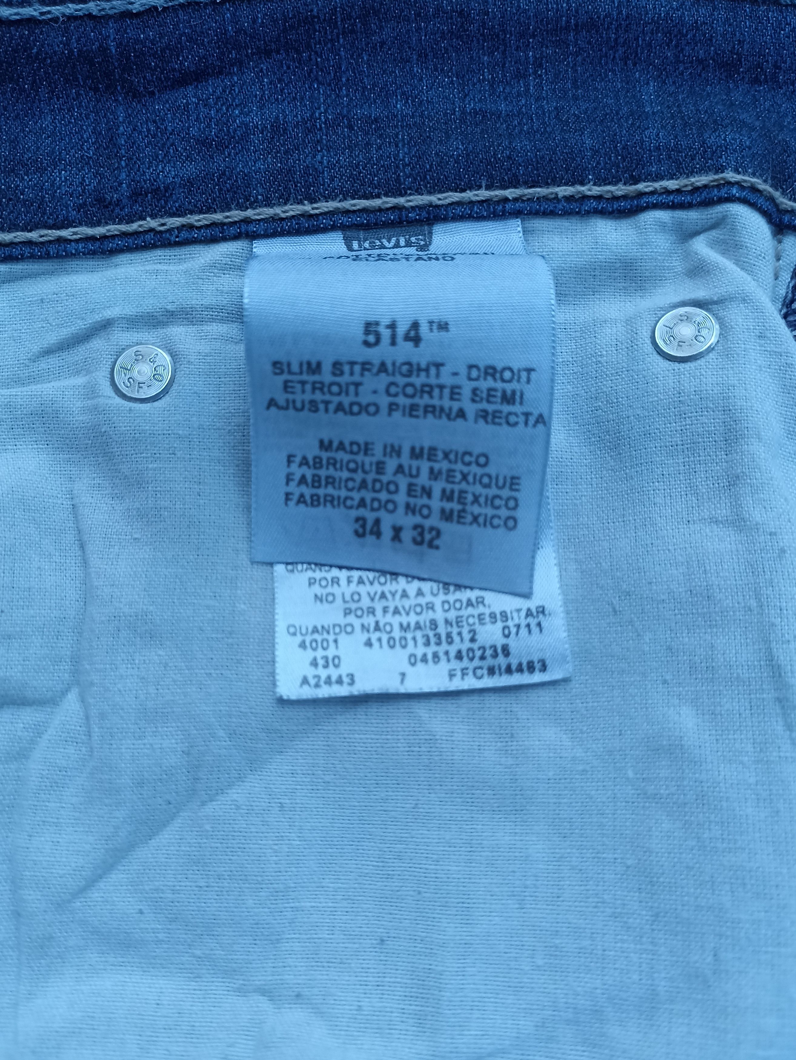 Jean × Levi's × Vintage Vintage Levis 514 Dark Blue Wash Jeans - J186 Size US 34 / EU 50 - 5 Thumbnail