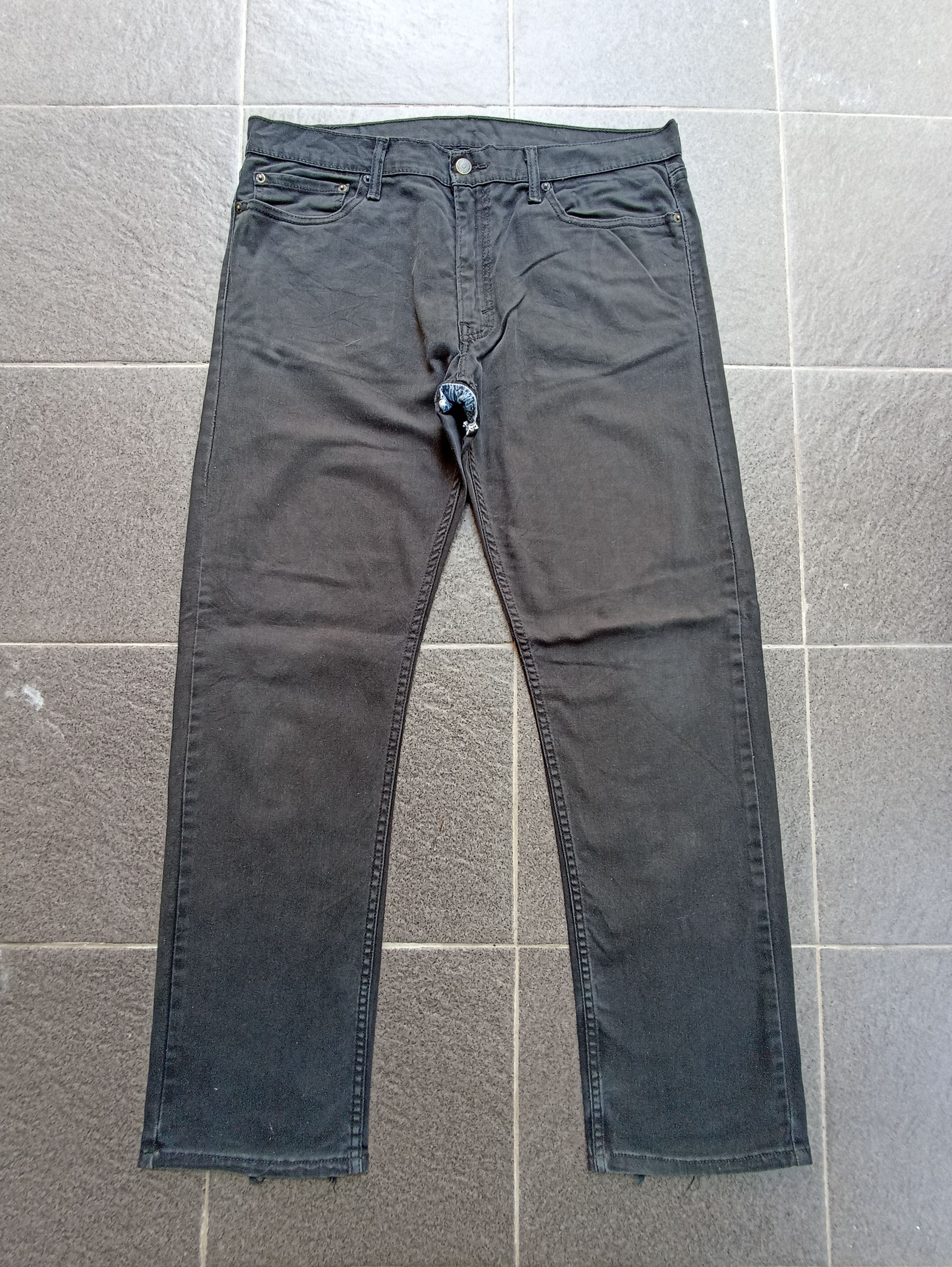 Jean × Levi's × Vintage Vintage Levis 504 black Patch Work Jean - J189 Size US 37 - 1 Thumbnail
