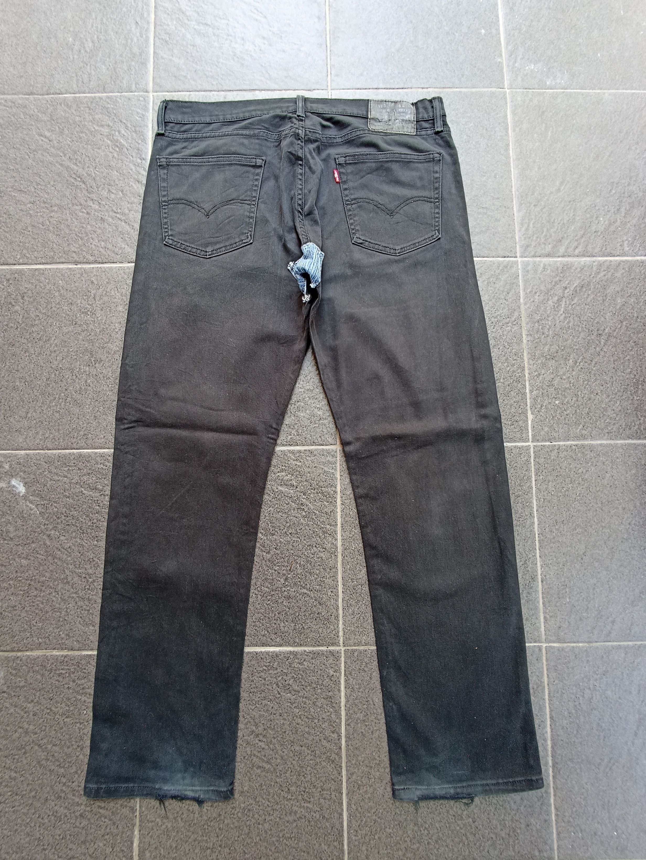 Jean × Levi's × Vintage Vintage Levis 504 black Patch Work Jean - J189 Size US 37 - 2 Thumbnail
