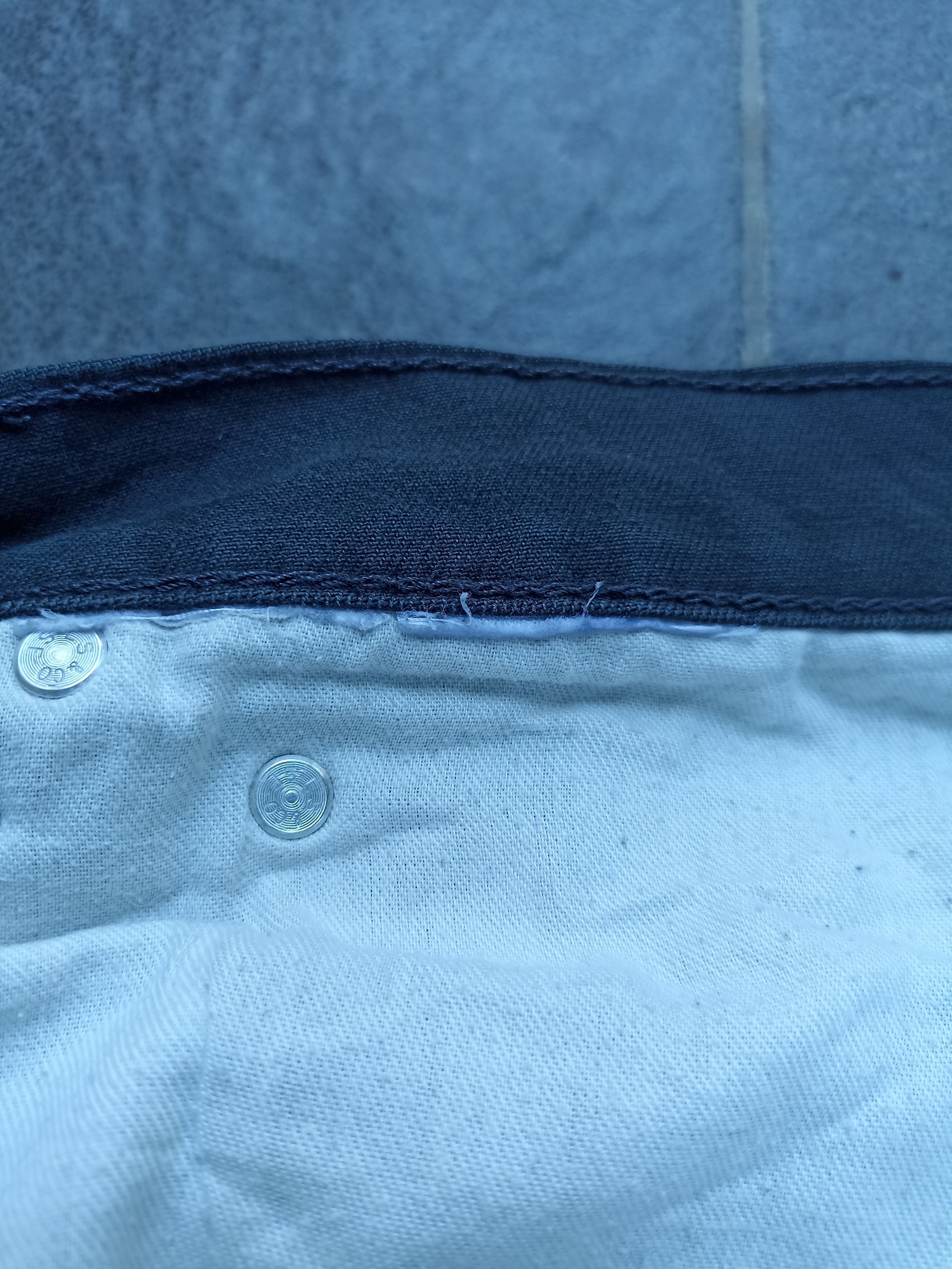 Jean × Levi's × Vintage Vintage Levis 504 black Patch Work Jean - J189 Size US 37 - 5 Thumbnail