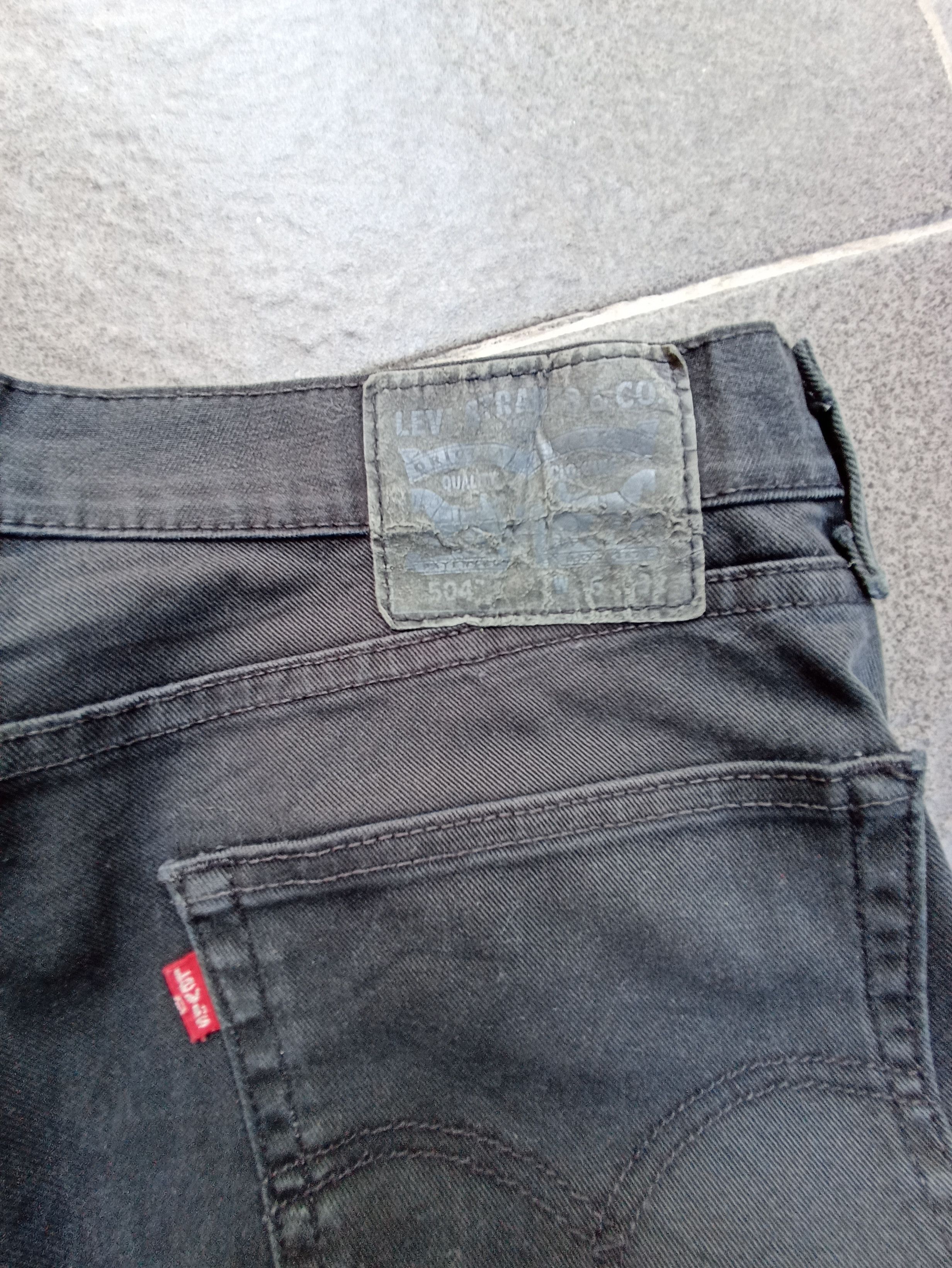 Jean × Levi's × Vintage Vintage Levis 504 black Patch Work Jean - J189 Size US 37 - 10 Thumbnail