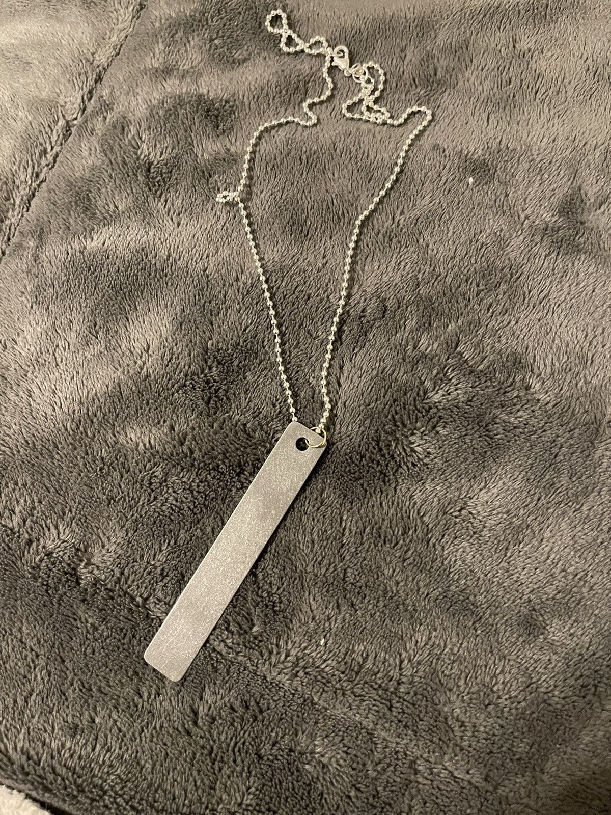 Carol Christian Poell CCP Metal Label Tag Pendant Necklace Chain | Grailed