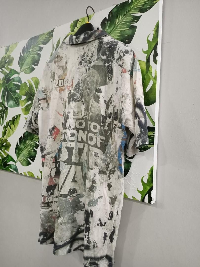 Japanese Brand Vintage Balance Co. Japan Graffiti Overprint Polo XL Size US XL / EU 56 / 4 - 6 Thumbnail