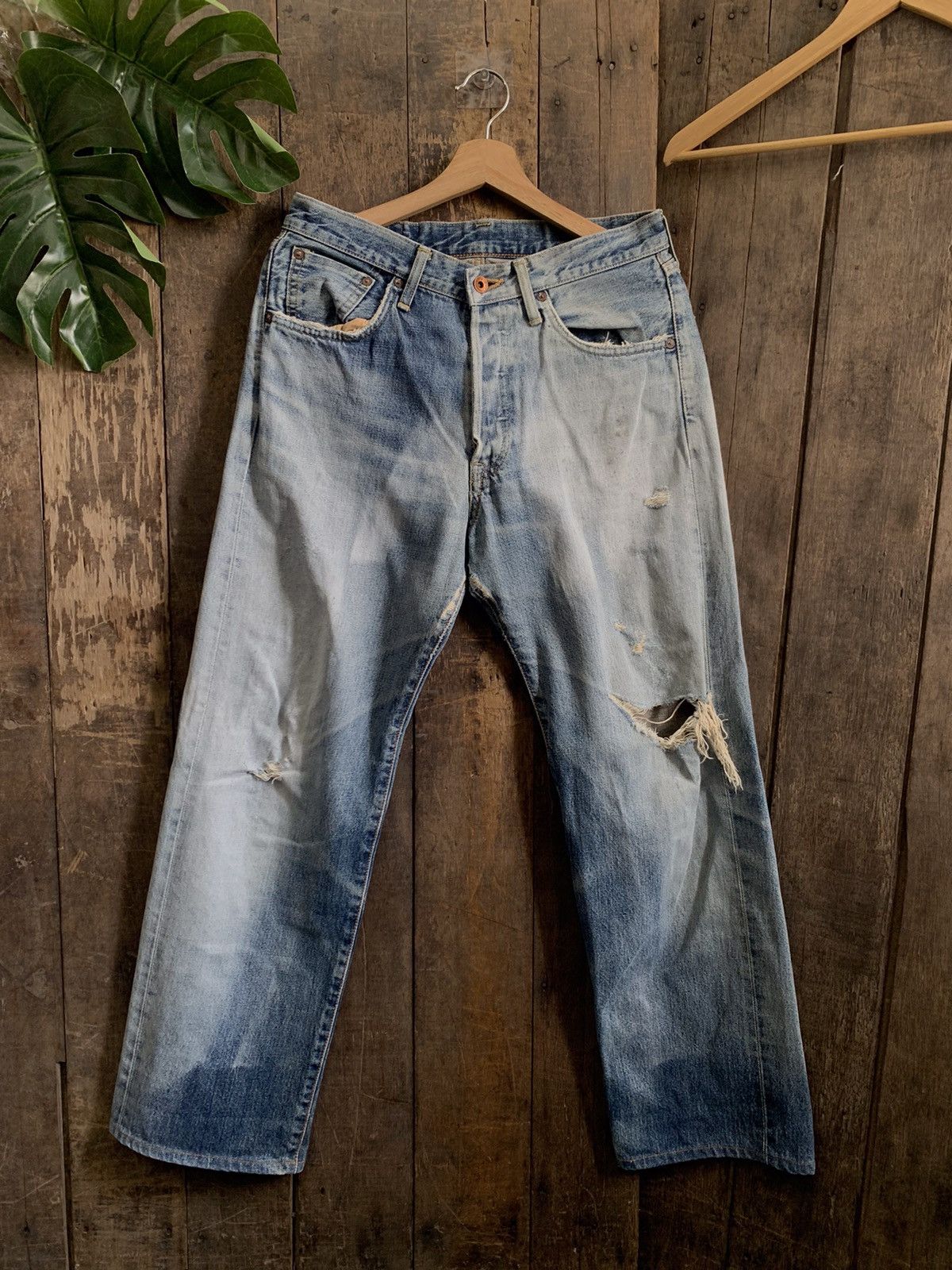 Vintage Edwin 505 Distressed Denim Selvedge Jeans