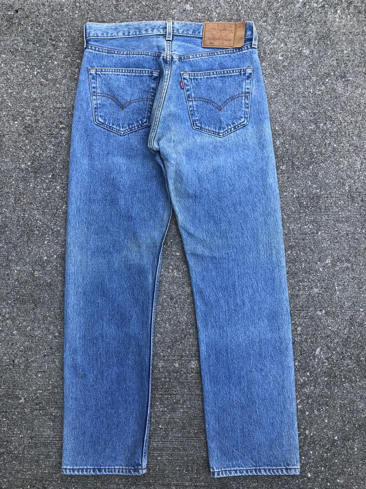 Levi's Vintage 1995 Levi’s 501 Jeans Ageing Faded Blue Denim Size US 31 - 2 Thumbnail