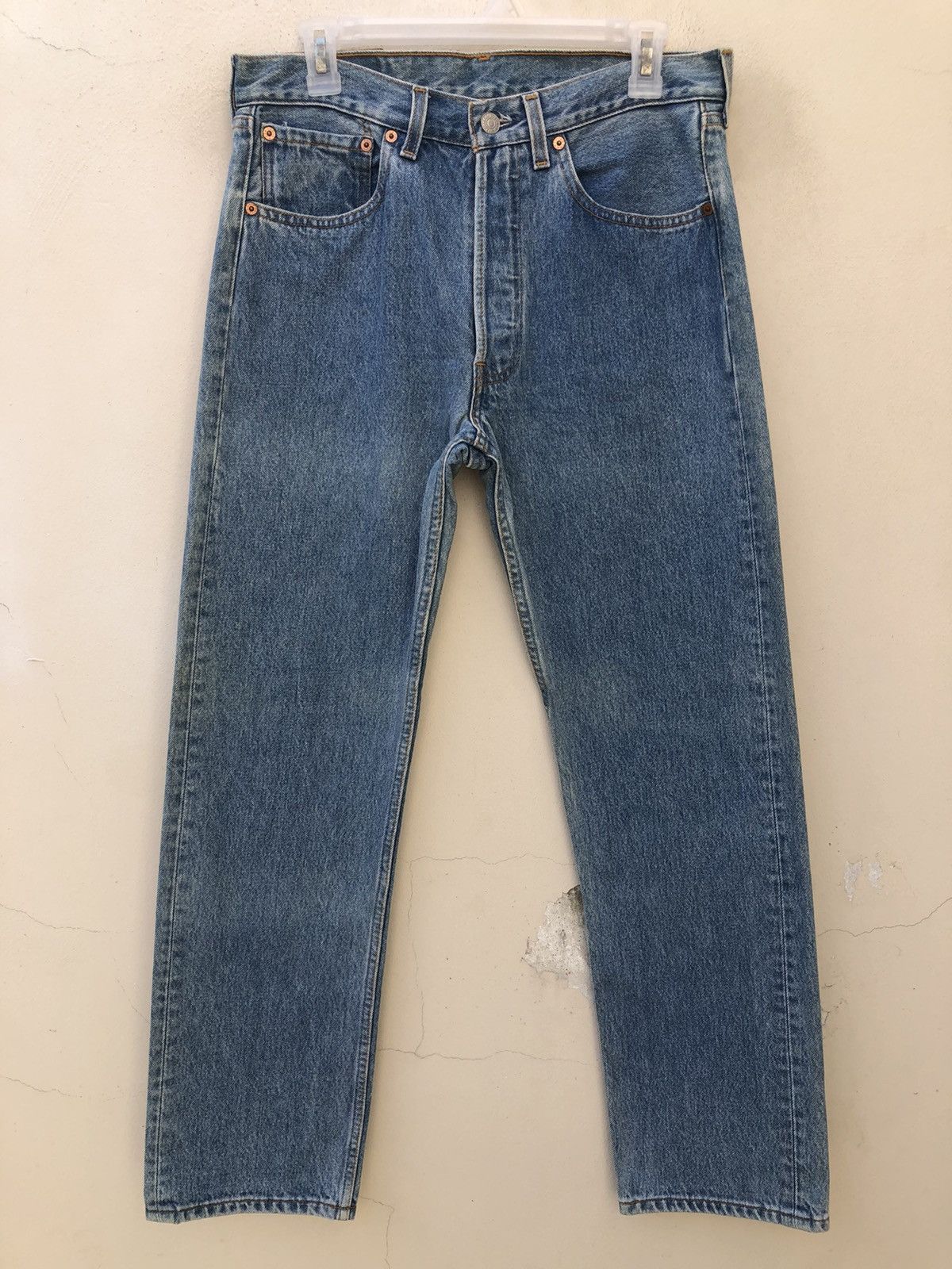 Levi's Vintage 1995 Levi’s 501 Jeans Ageing Faded Blue Denim Size US 31 - 3 Thumbnail