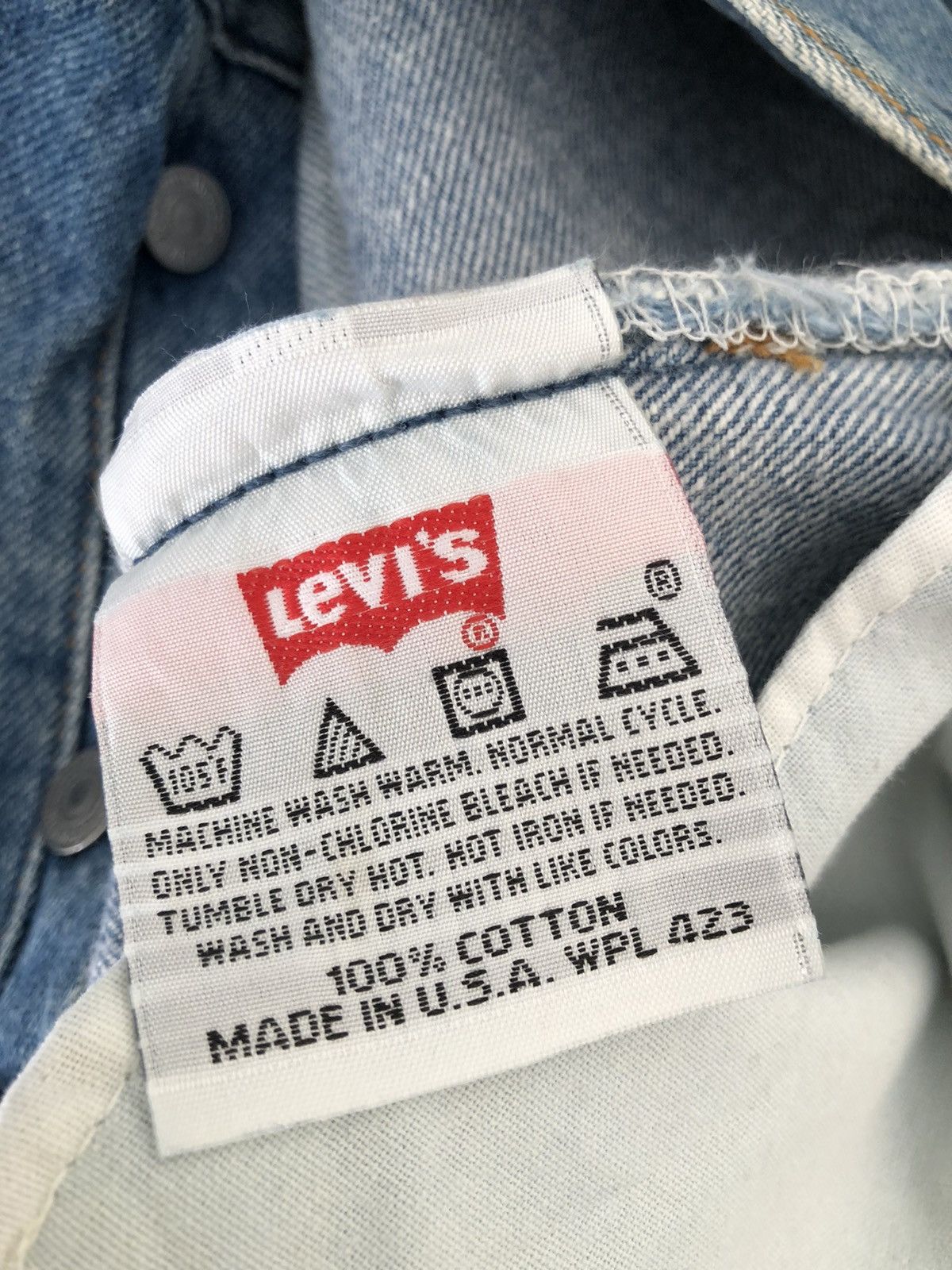 Levi's Vintage 1995 Levi’s 501 Jeans Ageing Faded Blue Denim Size US 31 - 18 Thumbnail