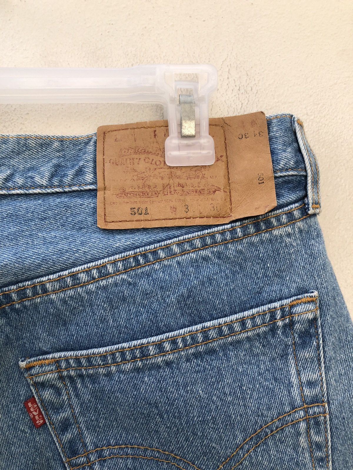 Levi's Vintage 1995 Levi’s 501 Jeans Ageing Faded Blue Denim Size US 31 - 15 Thumbnail