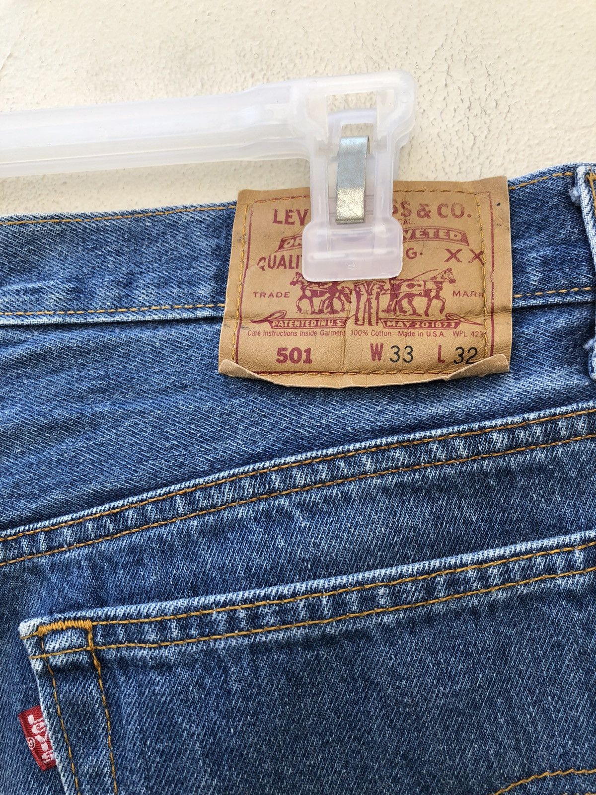 Levi's Vintage 80s Levi’s 501 Jeans Ageing Faded Blue Denim 524 Size US 33 - 15 Thumbnail