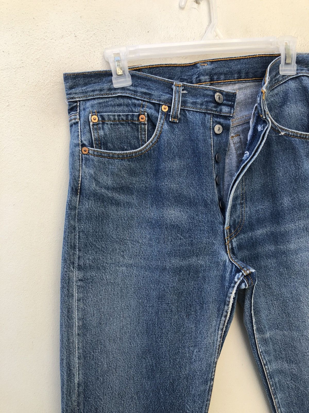 Levi's Vintage 80s Levi’s 501 Jeans Ageing Faded Blue Denim 524 Size US 33 - 4 Thumbnail