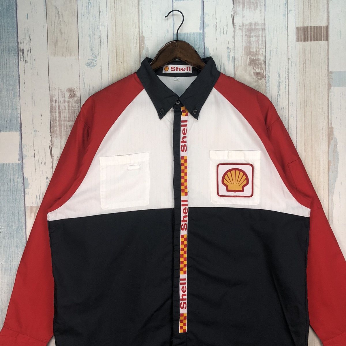 Vintage Vintage Shell Staff Shirt Button Up Size US XL / EU 56 / 4 - 3 Thumbnail