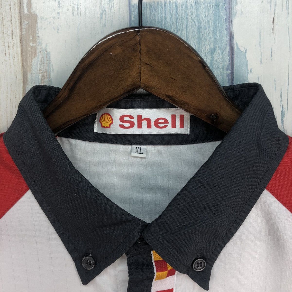 Vintage Vintage Shell Staff Shirt Button Up Size US XL / EU 56 / 4 - 6 Thumbnail