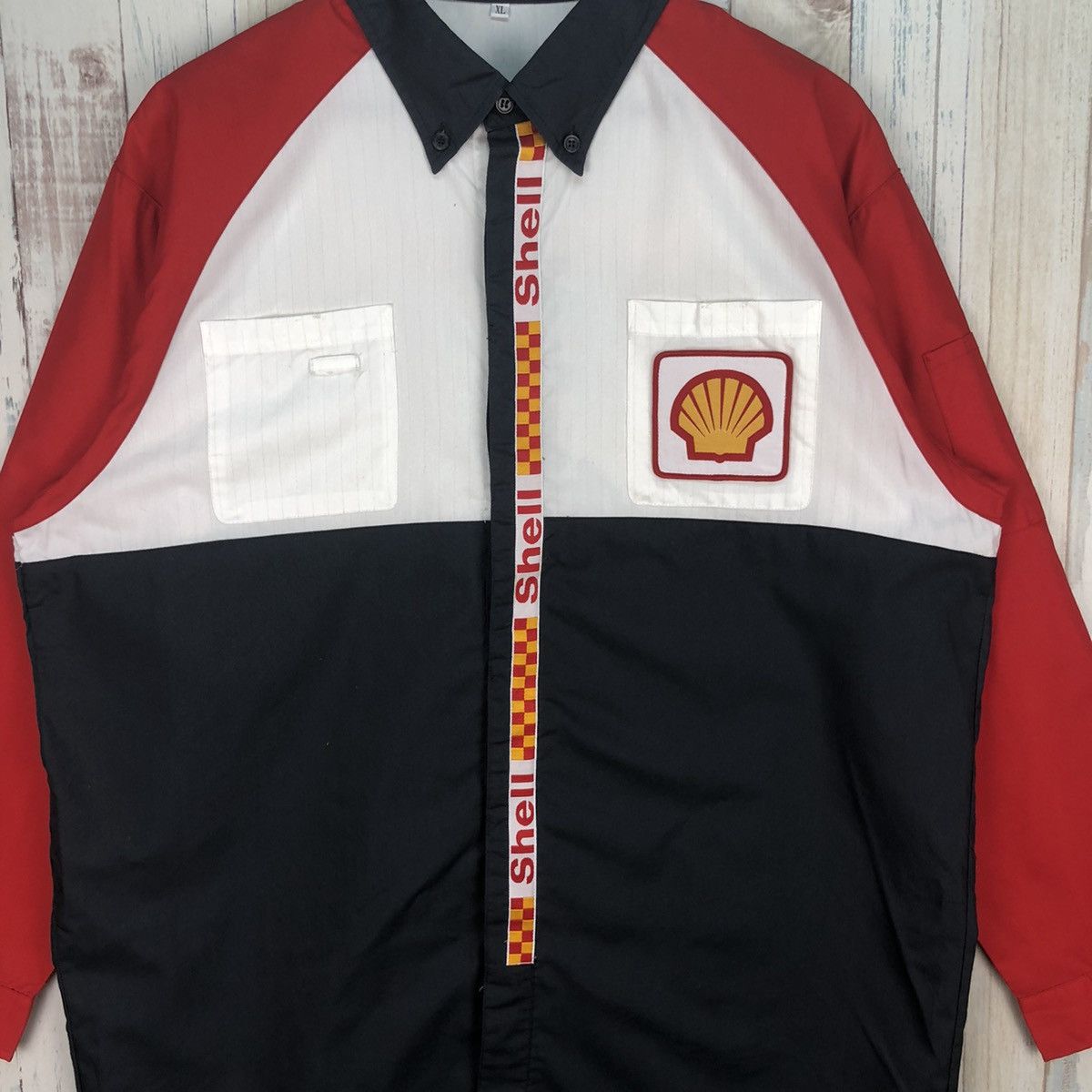Vintage Vintage Shell Staff Shirt Button Up Size US XL / EU 56 / 4 - 4 Thumbnail