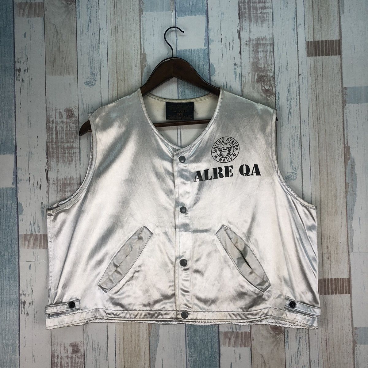 Alpha Industries Vintage Alpha industries USA Navy Vest Size US L / EU 52-54 / 3 - 1 Thumbnail