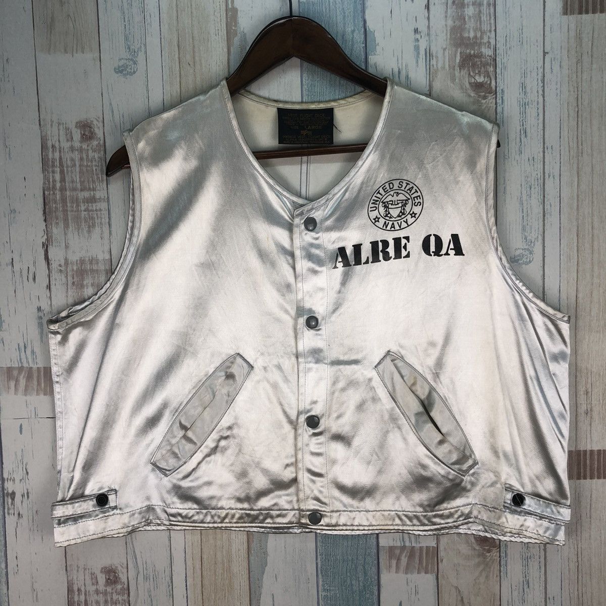 Alpha Industries Vintage Alpha industries USA Navy Vest Size US L / EU 52-54 / 3 - 4 Thumbnail