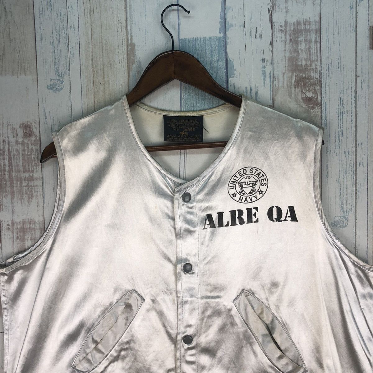 Alpha Industries Vintage Alpha industries USA Navy Vest Size US L / EU 52-54 / 3 - 3 Thumbnail