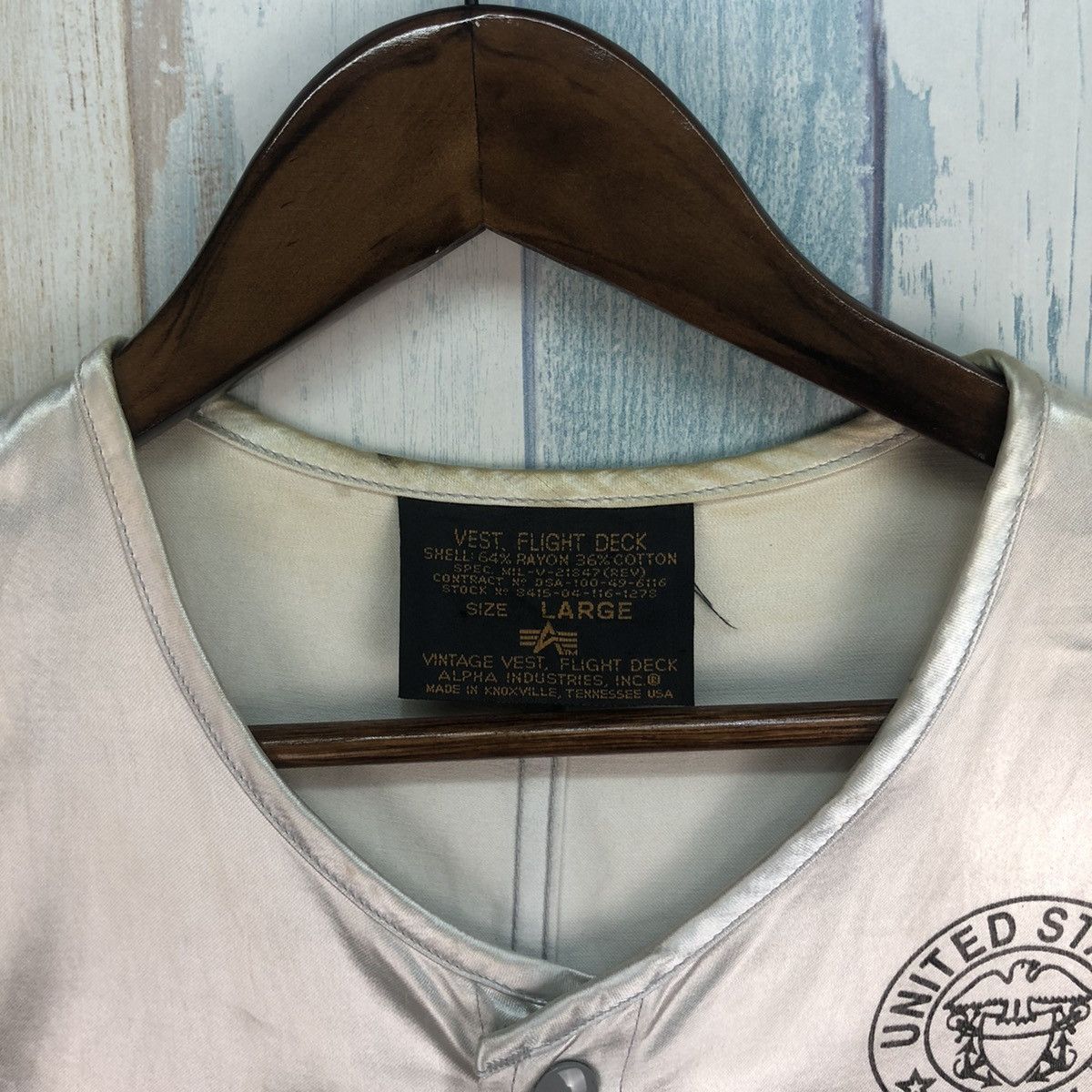 Alpha Industries Vintage Alpha industries USA Navy Vest Size US L / EU 52-54 / 3 - 14 Thumbnail