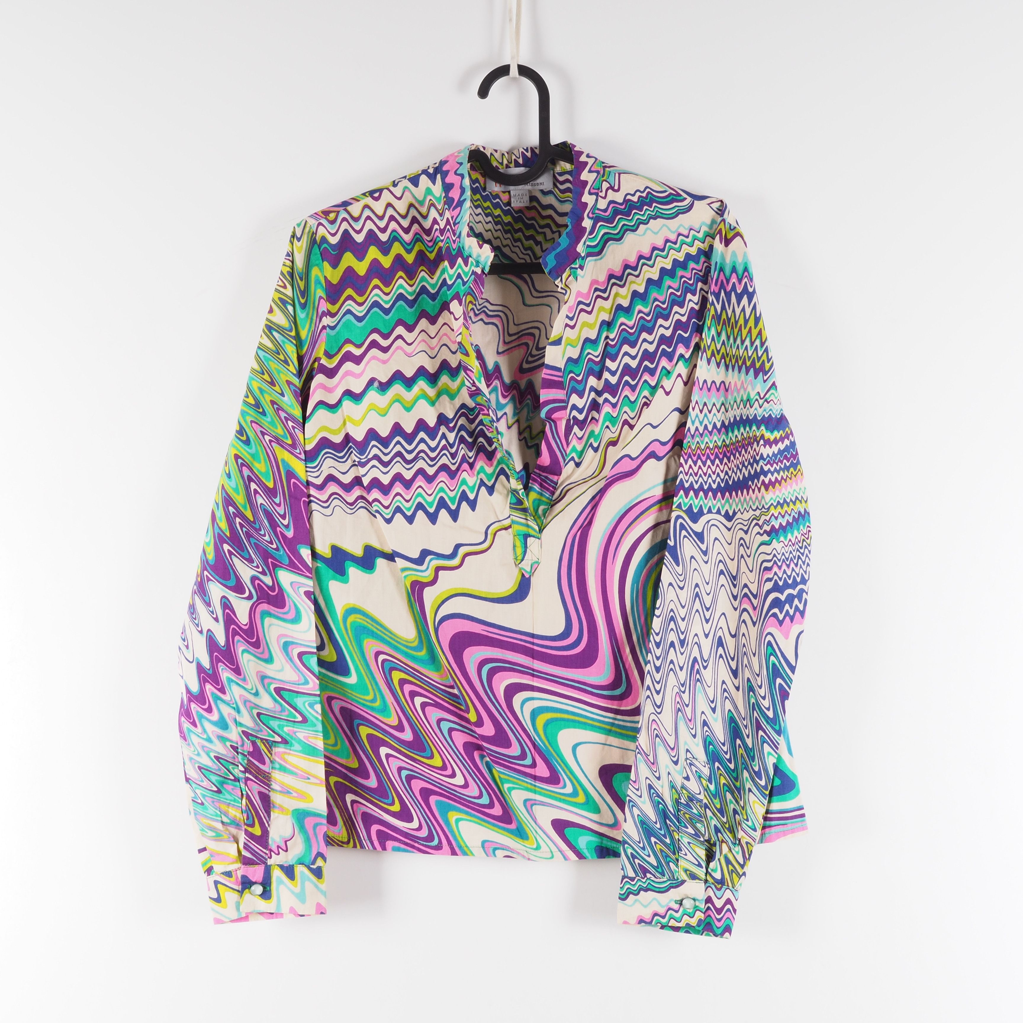 image of Crazy Shirts x Missoni Abstract Crazy Multicolor Blouse Shirt Us4 Uk8 S, Women's (Size Small)