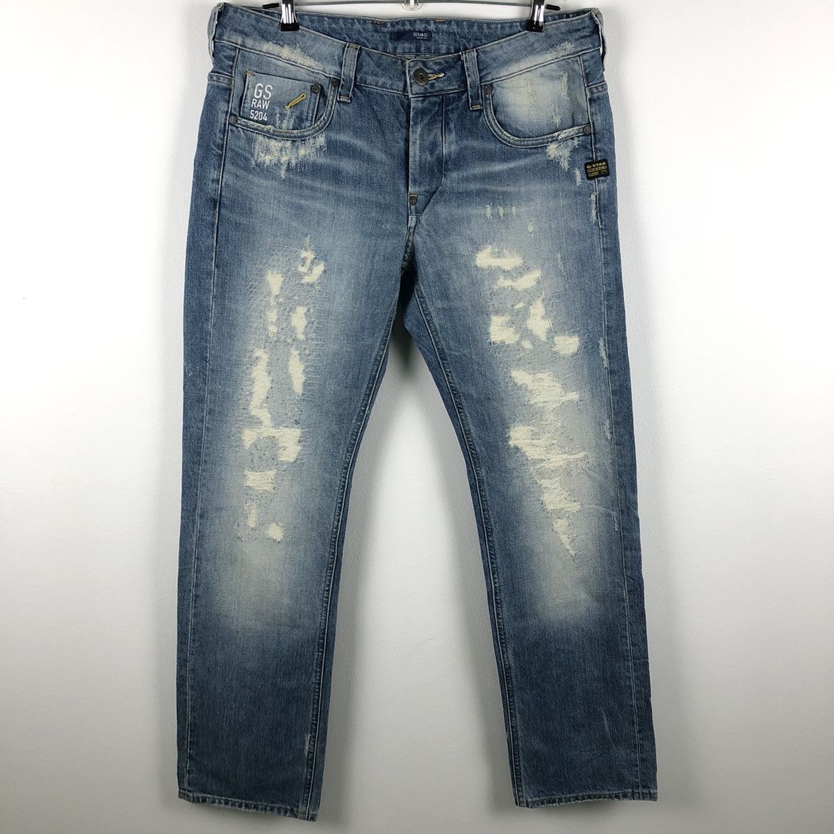 G Star Raw GS Raw 5204 Distressed Design Denim Grailed