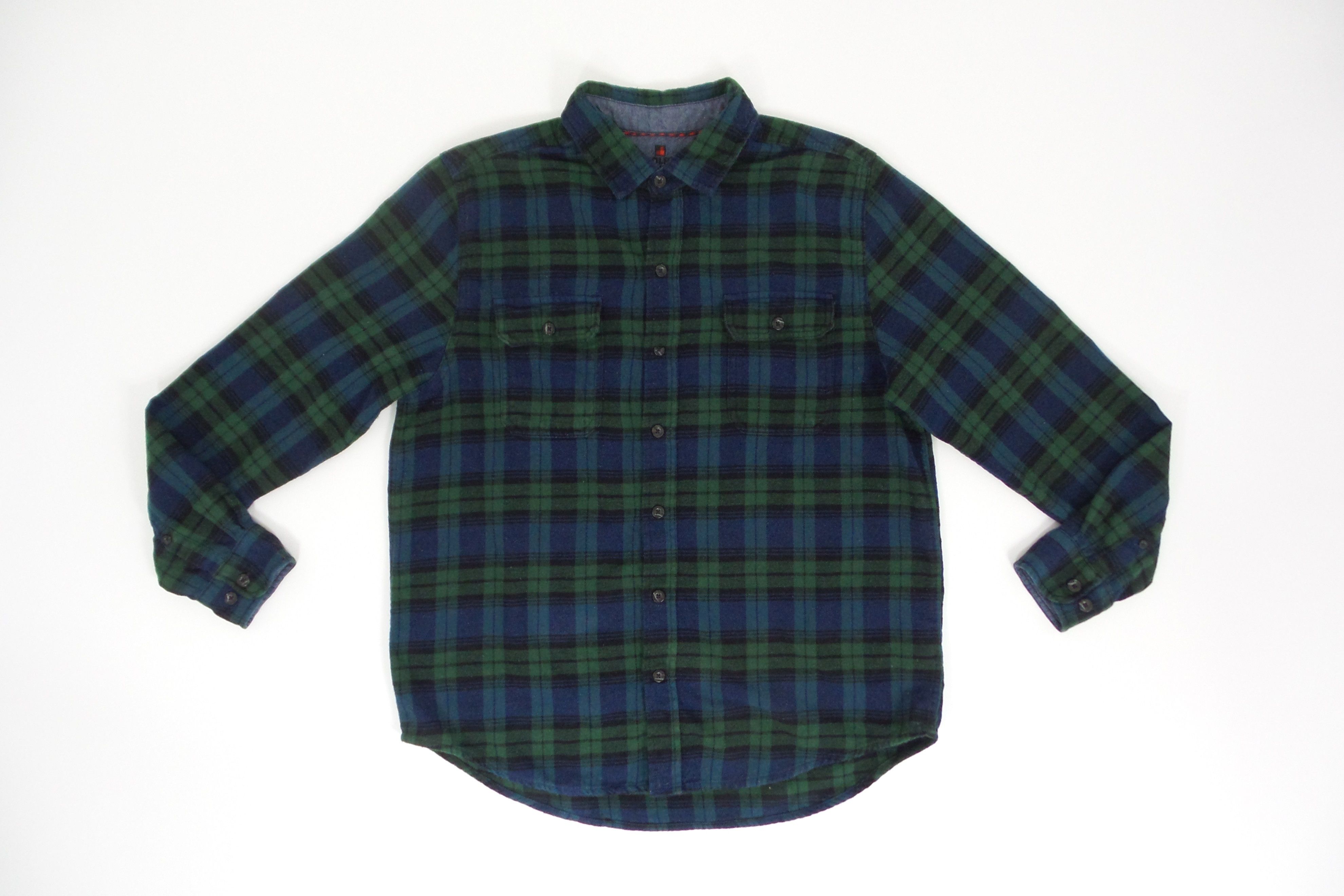 Woolrich Woolen Mills Woolrich Green Flannel Shirts Size US L / EU 52-54 / 3 - 1 Thumbnail