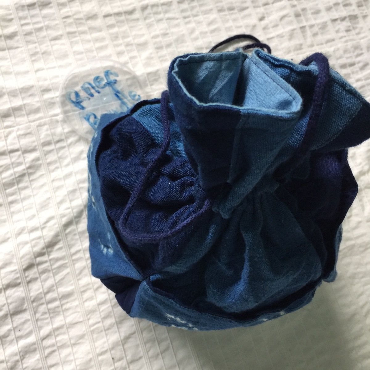 Indigo × Japanese Brand Sling drawstring bag by Japanese design like kapital bag Size ONE SIZE - 3 Thumbnail