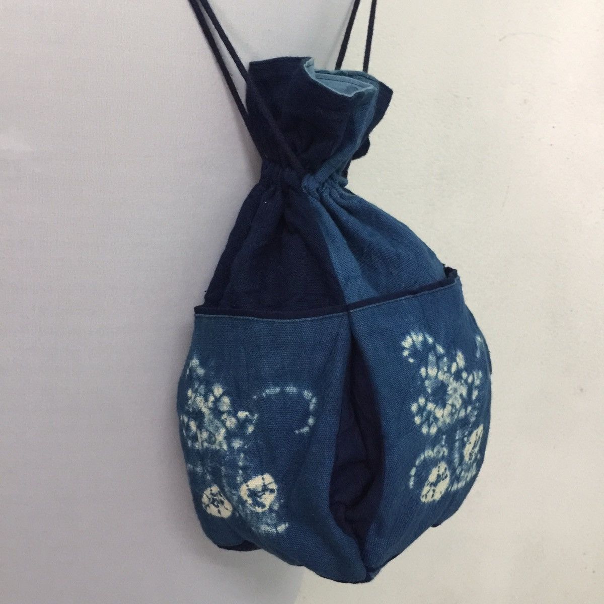 Indigo × Japanese Brand Sling drawstring bag by Japanese design like kapital bag Size ONE SIZE - 6 Thumbnail