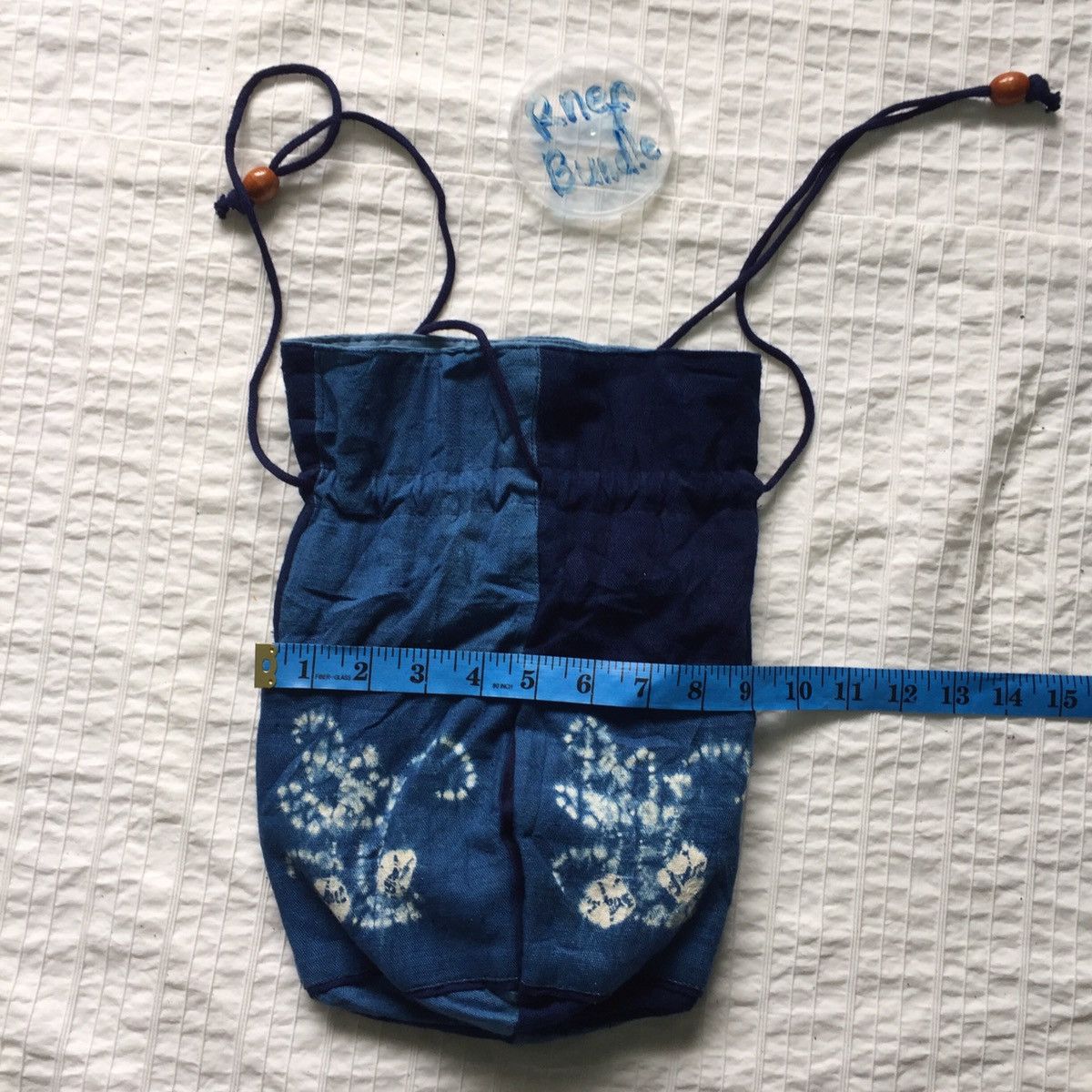 Indigo × Japanese Brand Sling drawstring bag by Japanese design like kapital bag Size ONE SIZE - 11 Thumbnail