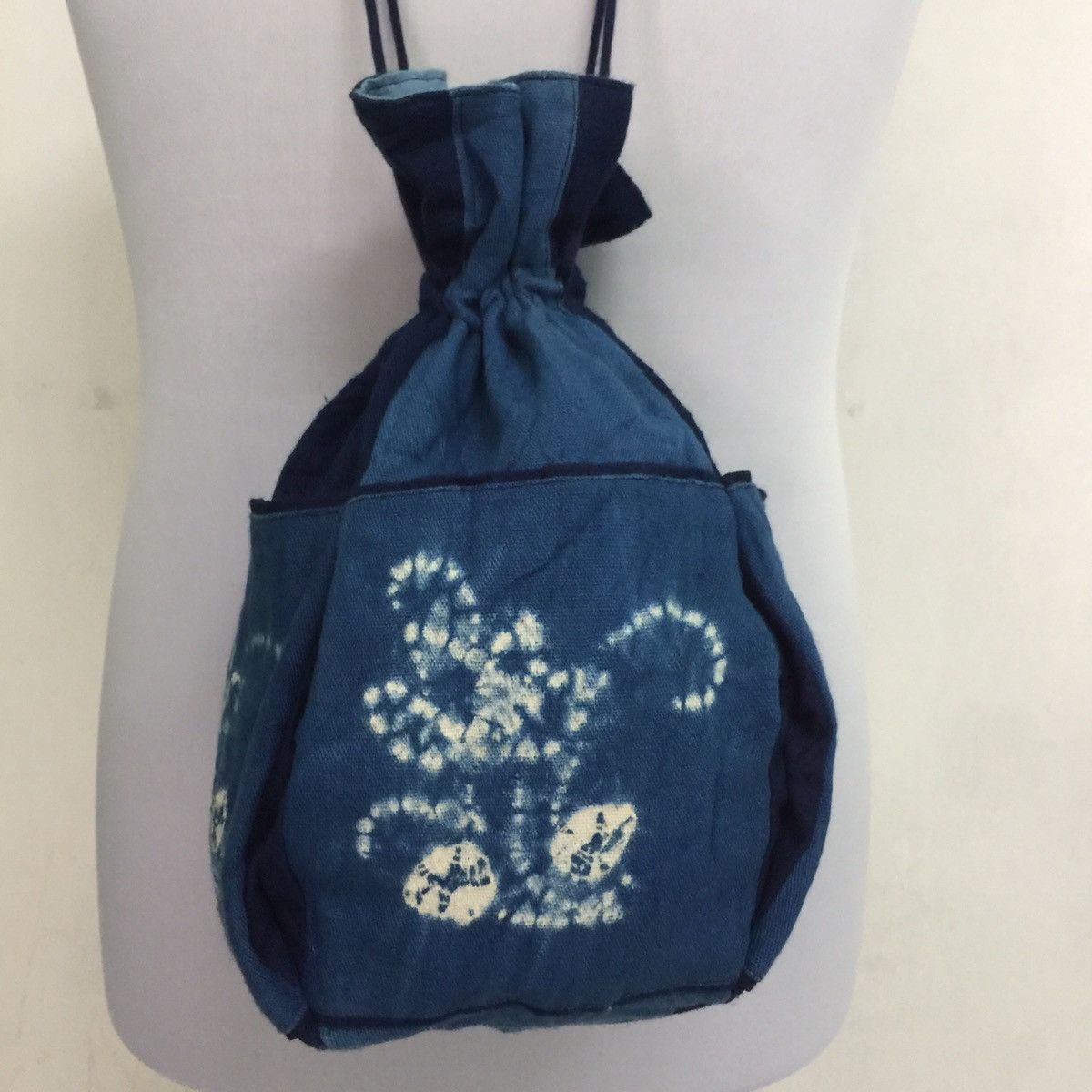 Indigo × Japanese Brand Sling drawstring bag by Japanese design like kapital bag Size ONE SIZE - 8 Thumbnail
