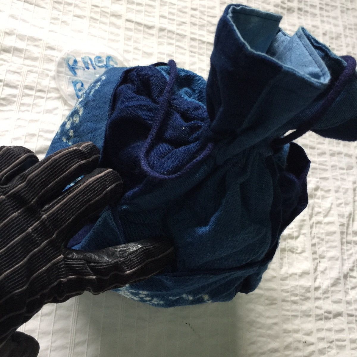 Indigo × Japanese Brand Sling drawstring bag by Japanese design like kapital bag Size ONE SIZE - 4 Thumbnail