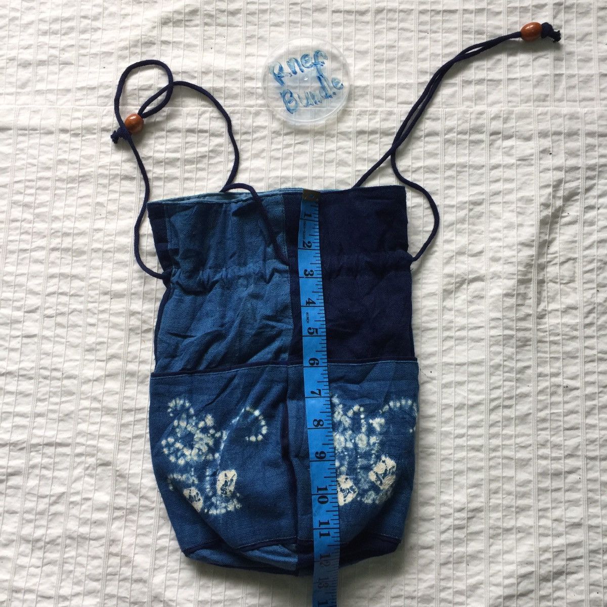 Indigo × Japanese Brand Sling drawstring bag by Japanese design like kapital bag Size ONE SIZE - 12 Thumbnail