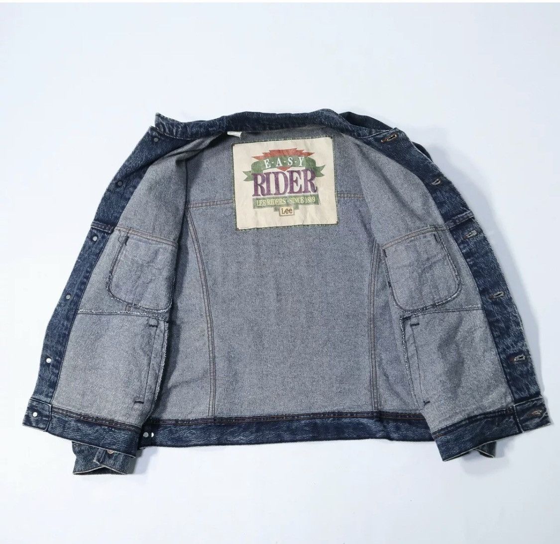 Lee × Vintage Vintage🇺🇸 Lee Easy Rider Denim jacket Size US XL / EU 56 / 4 - 8 Thumbnail