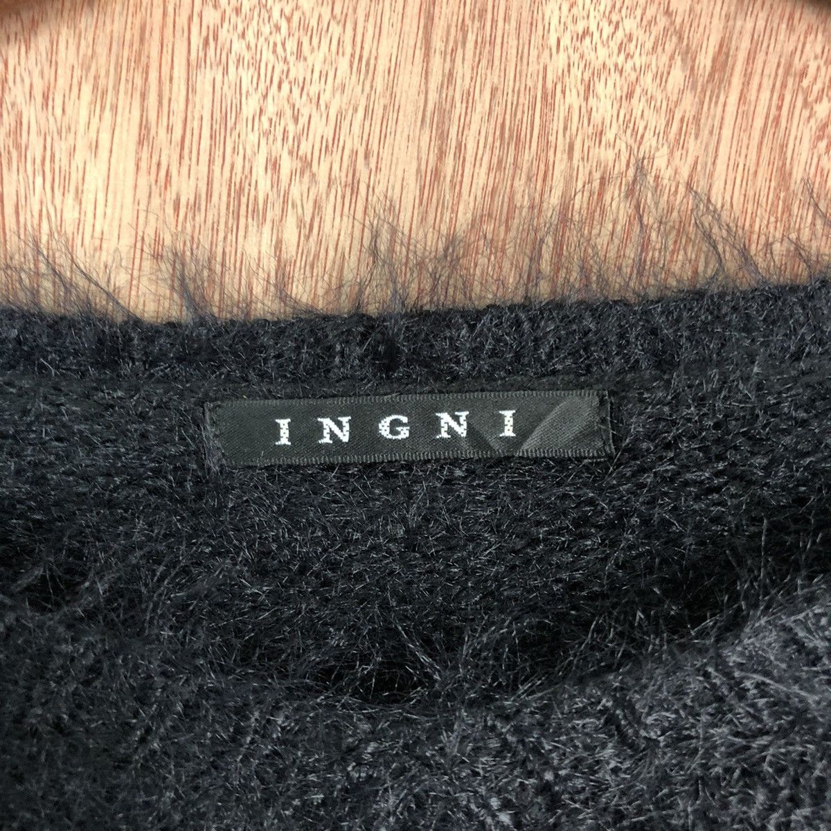 Homespun Knitwear DLL INGNI BLACK MOHAIR KNITWEAR SHAG SHAGGY #c432 Size M / US 6-8 / IT 42-44 - 8 Thumbnail