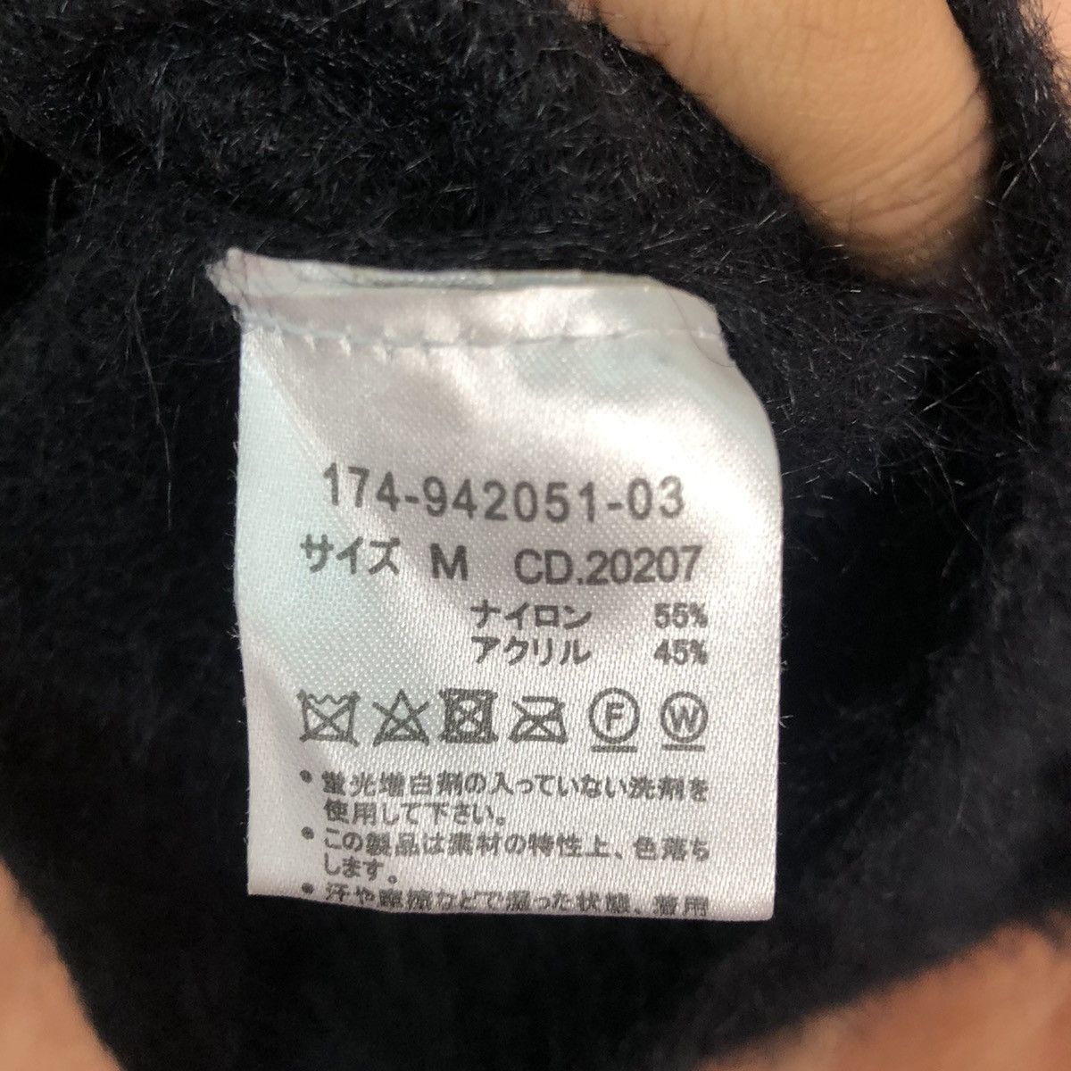Homespun Knitwear DLL INGNI BLACK MOHAIR KNITWEAR SHAG SHAGGY #c432 Size M / US 6-8 / IT 42-44 - 10 Thumbnail