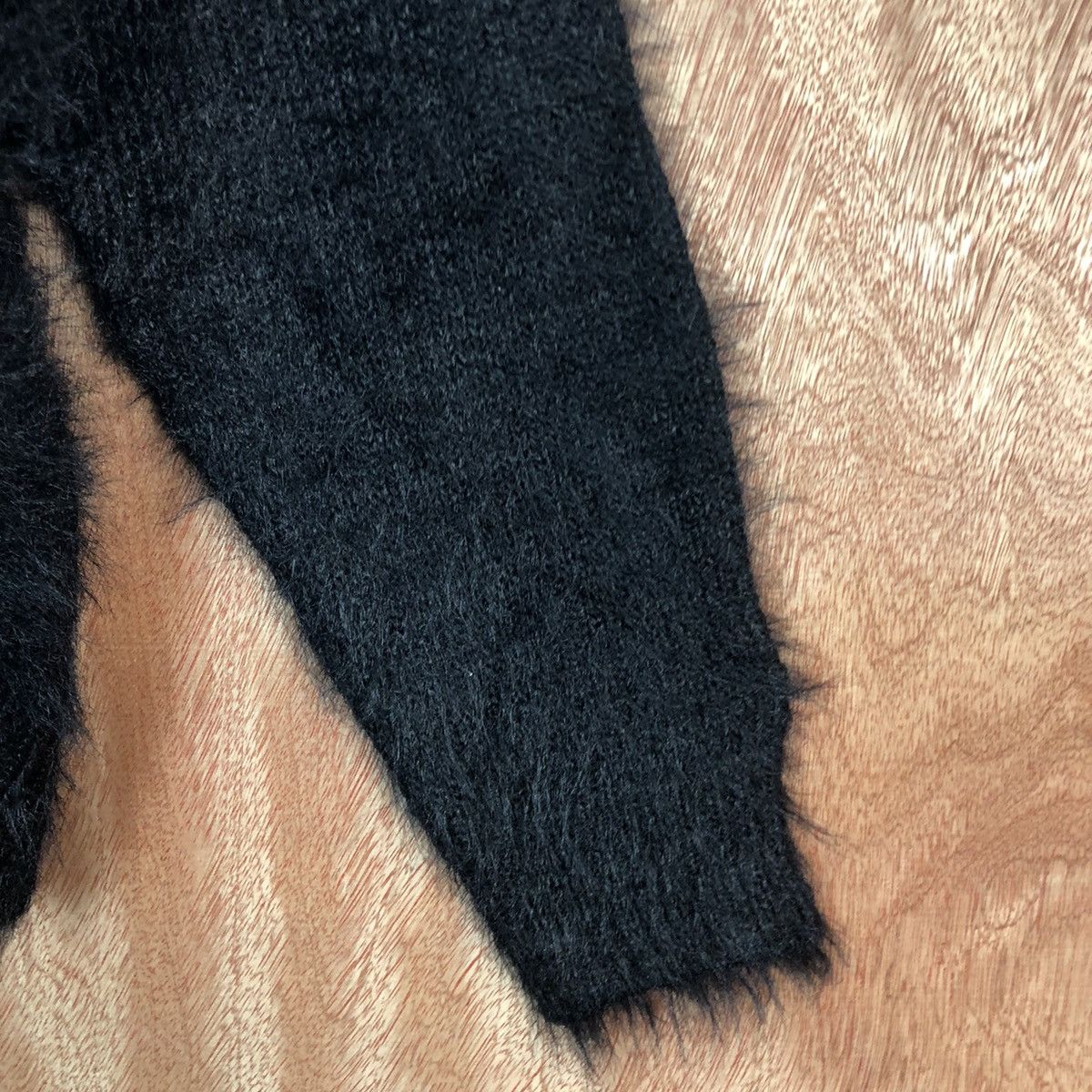 Homespun Knitwear DLL INGNI BLACK MOHAIR KNITWEAR SHAG SHAGGY #c432 Size M / US 6-8 / IT 42-44 - 4 Thumbnail
