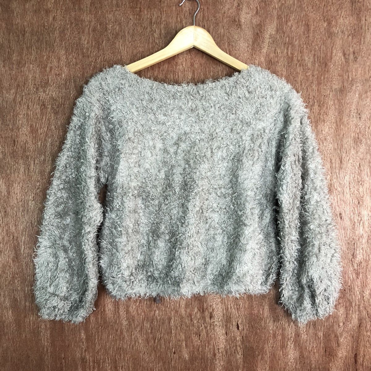 Homespun Knitwear D Rope Picnic Grey Mohair shag shaggy fur Knitwear #c425 Size XS / US 0-2 / IT 36-38 - 8 Thumbnail