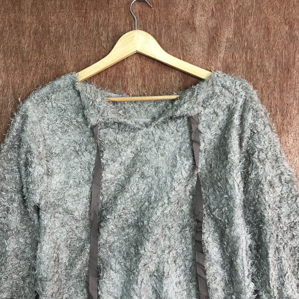 Homespun Knitwear D Rope Picnic Grey Mohair shag shaggy fur Knitwear #c425 Size XS / US 0-2 / IT 36-38 - 2 Thumbnail