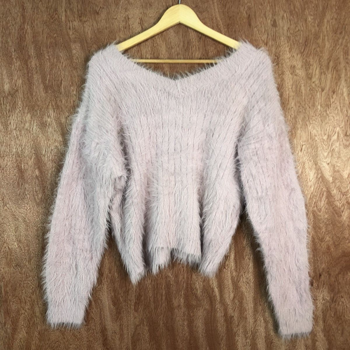 Homespun Knitwear DLL INGNI LIGHT PINK MOHAIR SHAG SHAGGY KNITWEAR #c396 Size M / US 6-8 / IT 42-44 - 9 Thumbnail