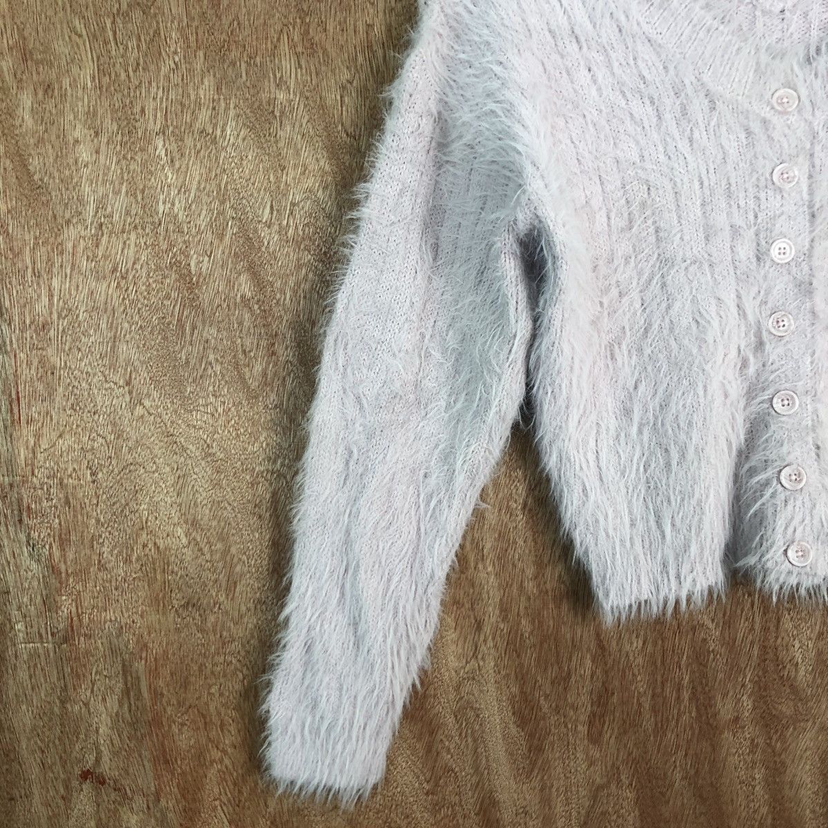 Homespun Knitwear DLL INGNI LIGHT PINK MOHAIR SHAG SHAGGY KNITWEAR #c396 Size M / US 6-8 / IT 42-44 - 7 Thumbnail