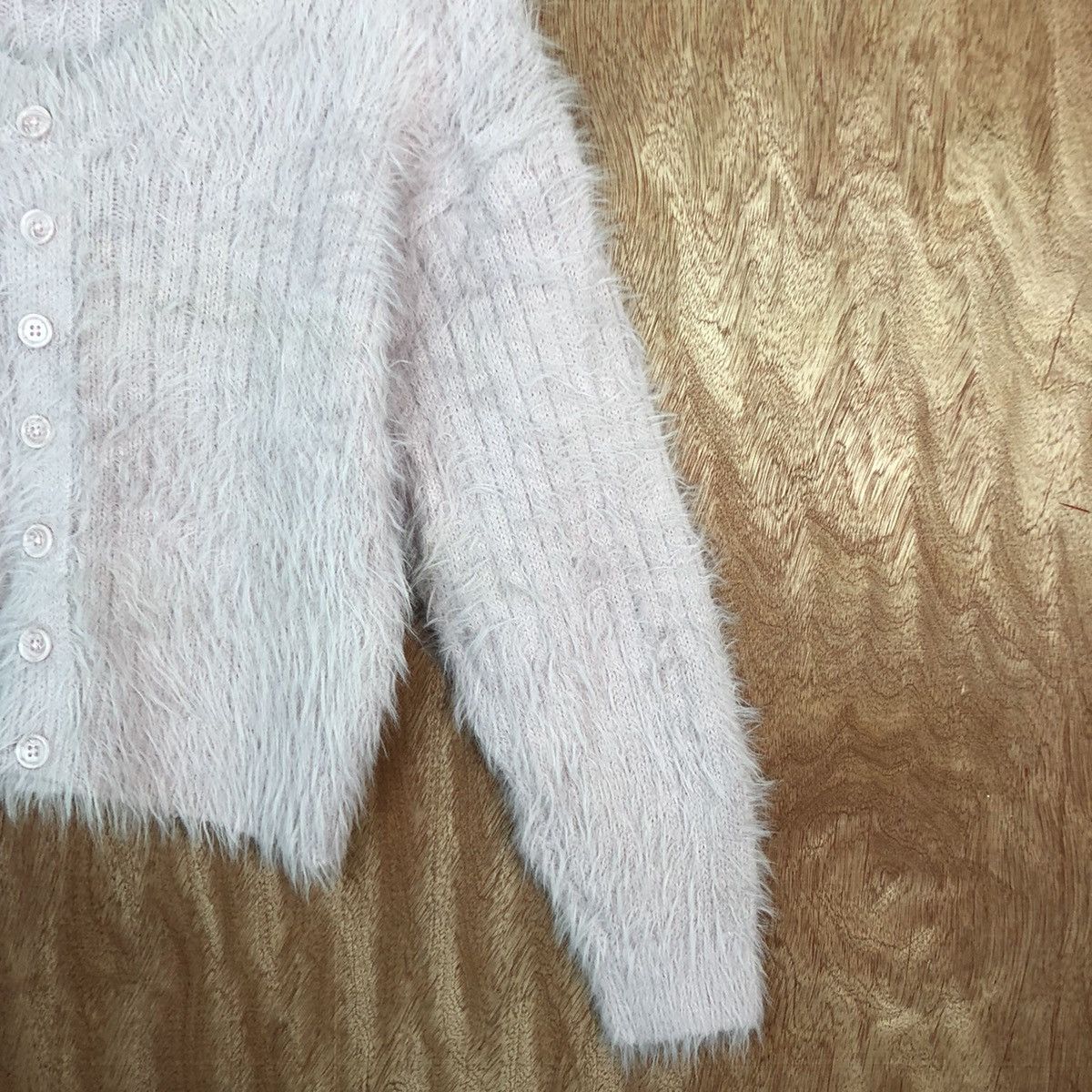 Homespun Knitwear DLL INGNI LIGHT PINK MOHAIR SHAG SHAGGY KNITWEAR #c396 Size M / US 6-8 / IT 42-44 - 5 Thumbnail
