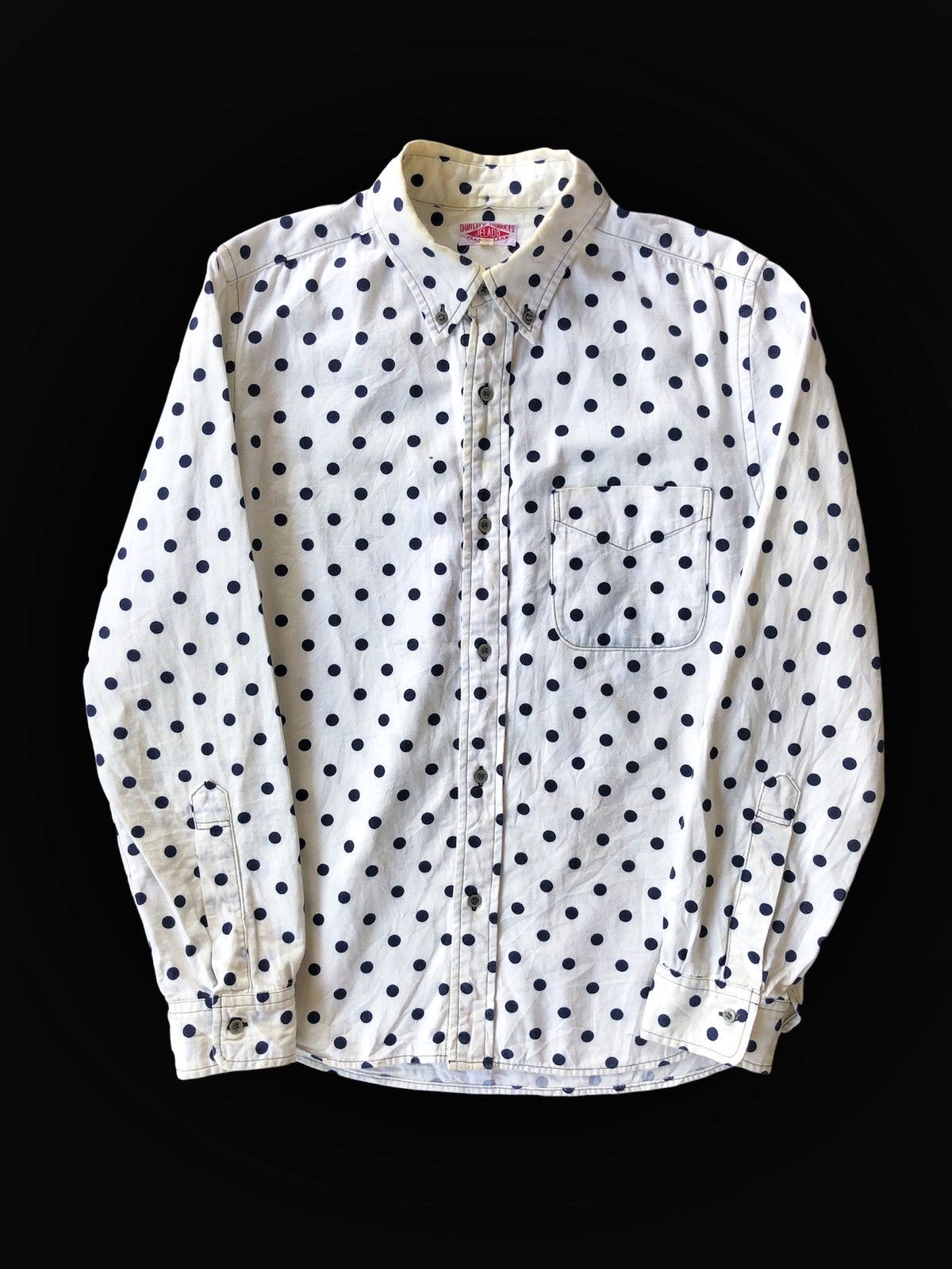Jelado OG Jelado 🇯🇵 Canvas Cotton Polka Dot Worker B/D Shirt Size US M / EU 48-50 / 2 - 1 Thumbnail