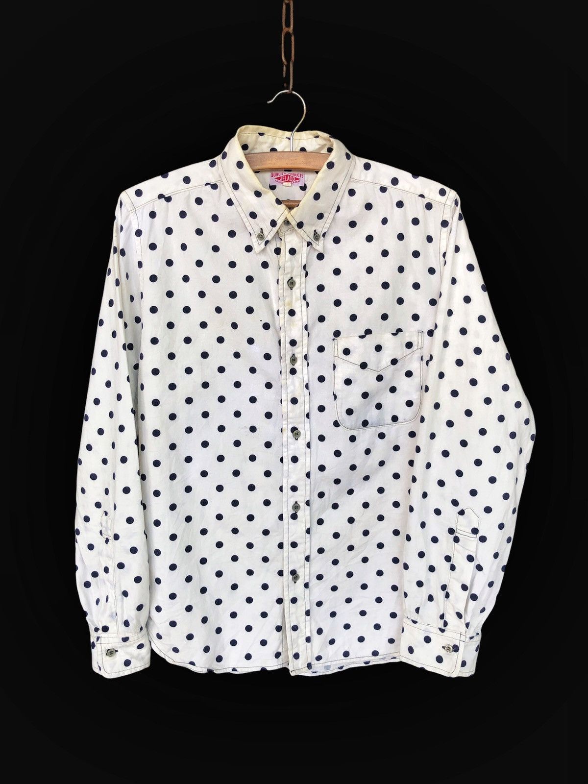 Jelado OG Jelado 🇯🇵 Canvas Cotton Polka Dot Worker B/D Shirt Size US M / EU 48-50 / 2 - 2 Thumbnail