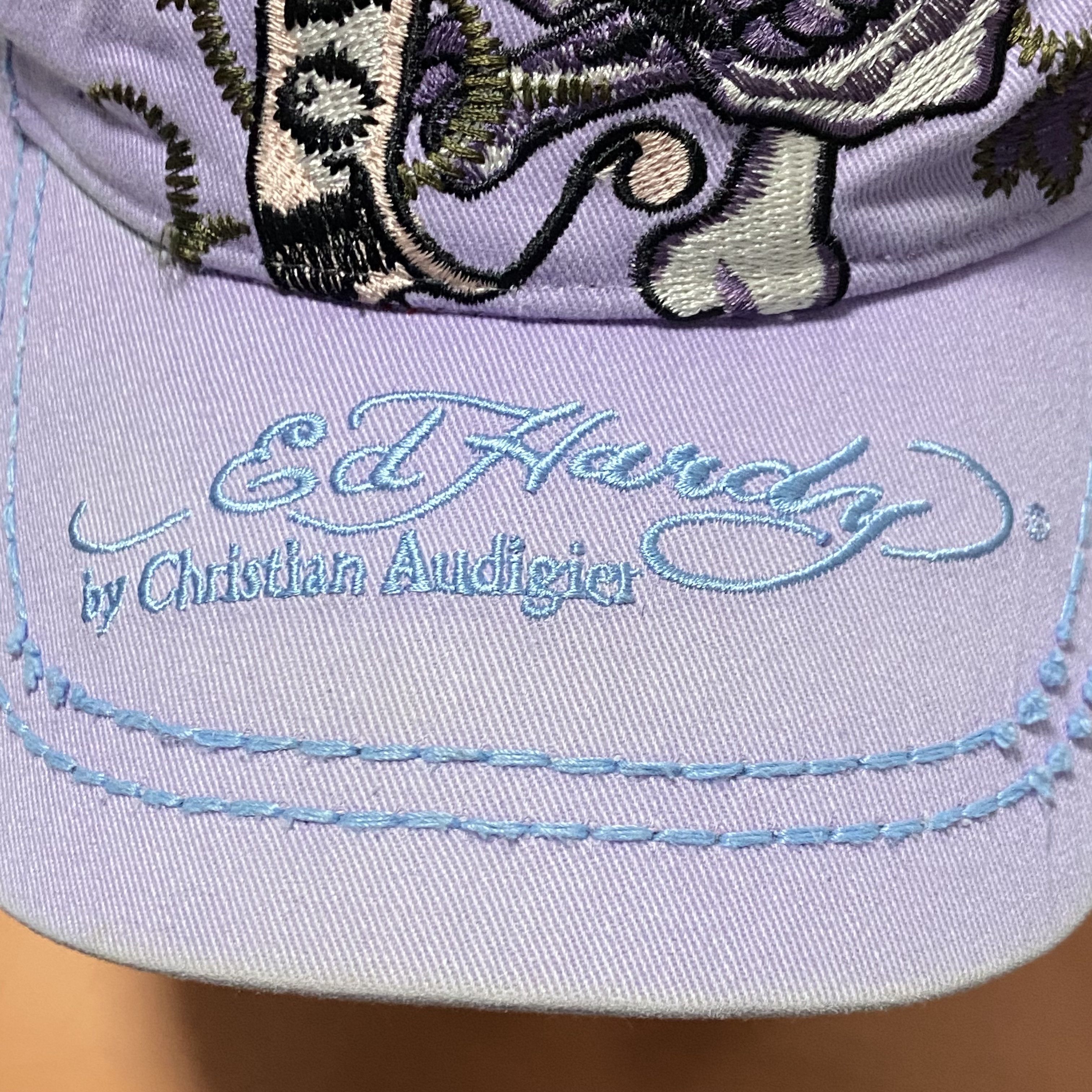 Ed Hardy PURPLE HAZE ED HARDY EMBROIDERED SKELETON RARE CAP - № 4150 Size ONE SIZE - 7 Thumbnail