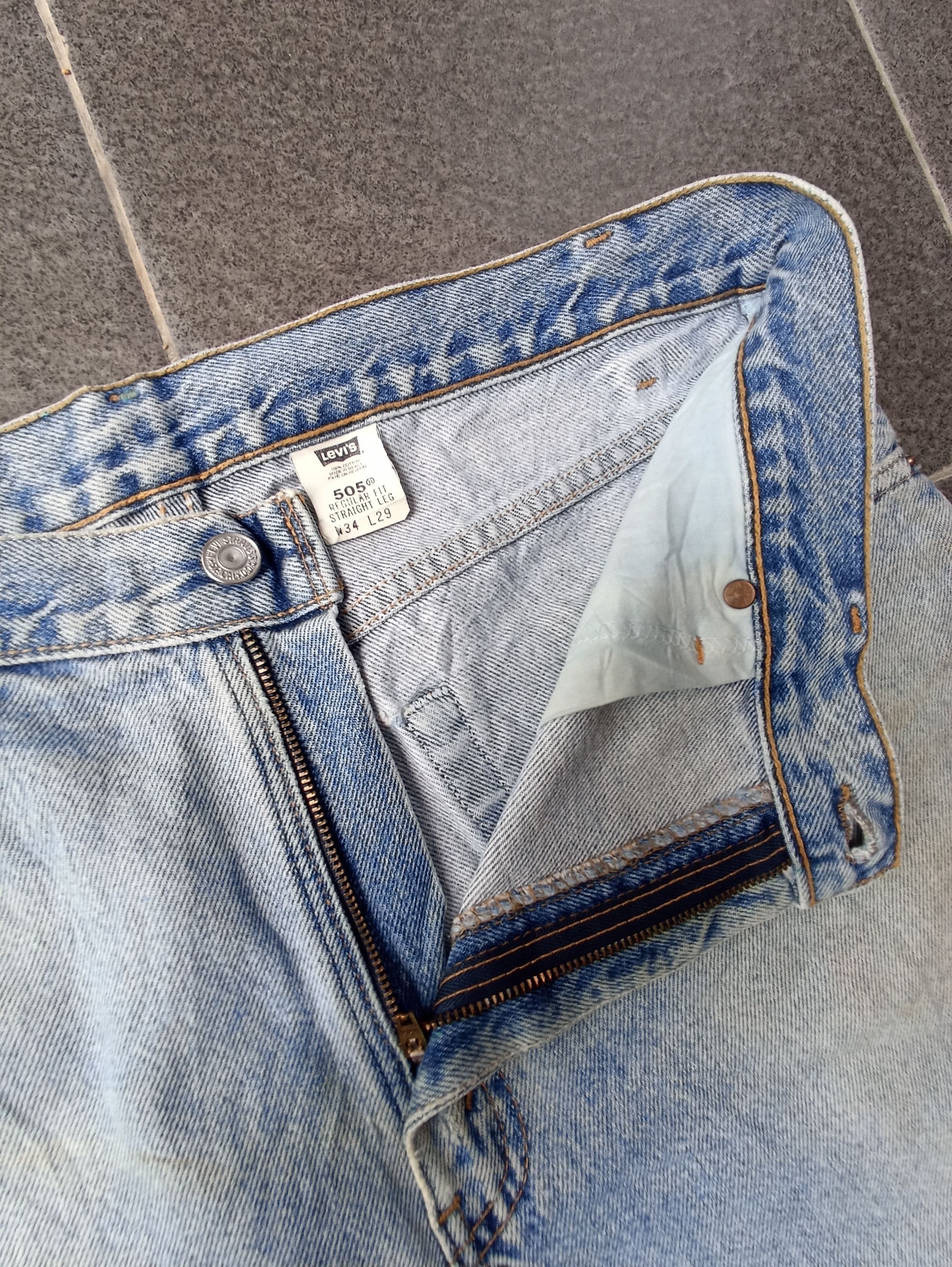 Jean × Levi's × Vintage 90s Vintage Levis 505 Blue Wash Jeans-J193 Size US 34 / EU 50 - 3 Thumbnail