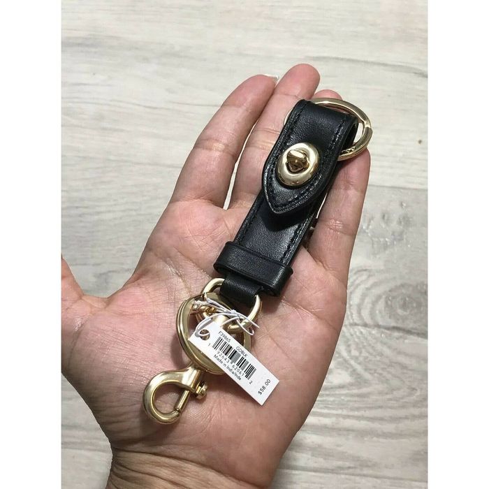 Coach Coach Leather Trigger Snap Bag Charm Key Ring Fob new Grailed