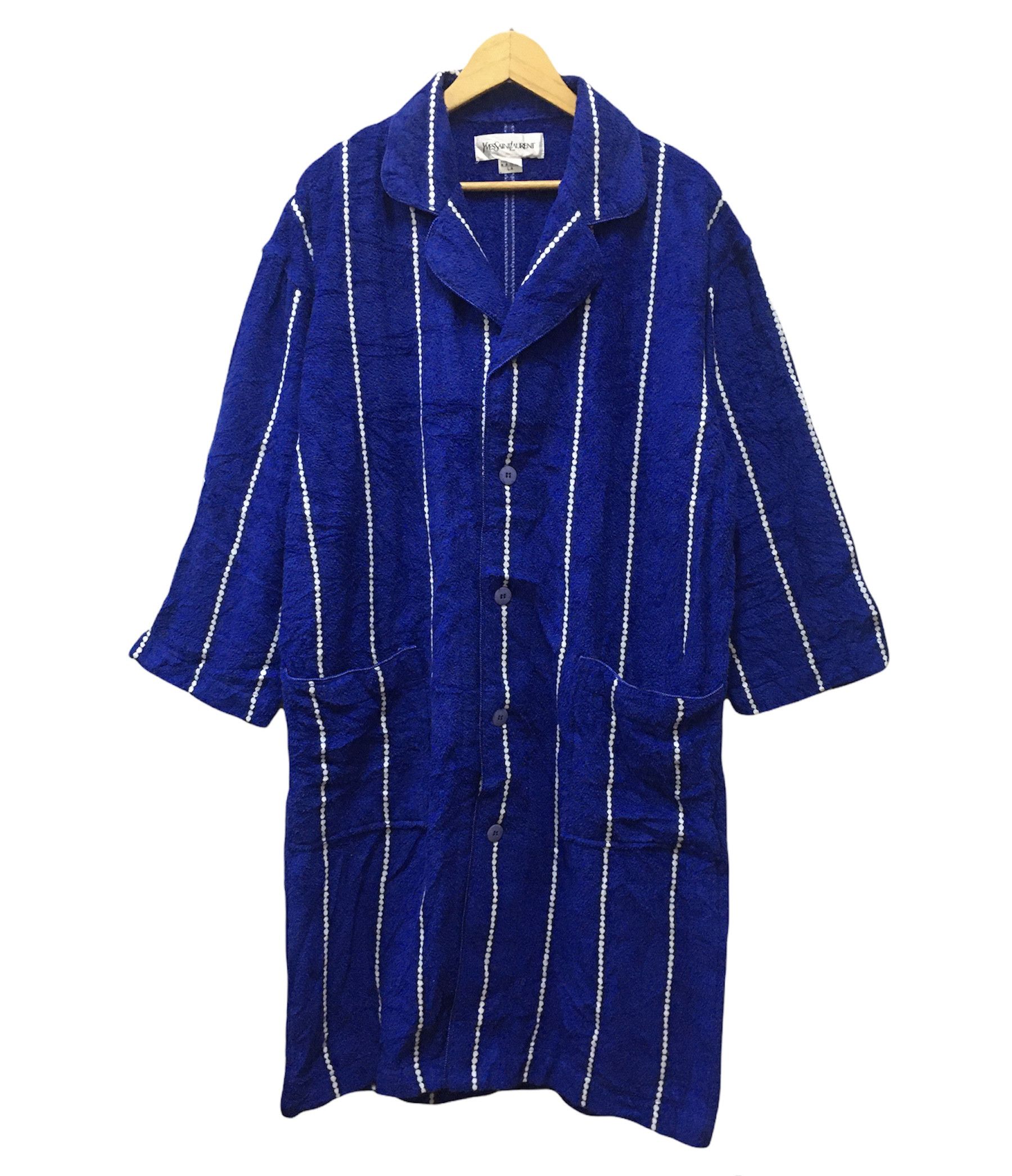 Vintage × Yves Saint Laurent Vintage Yves Saint Lauren Long Jacket / Pajamas Size US M / EU 48-50 / 2 - 1 Thumbnail